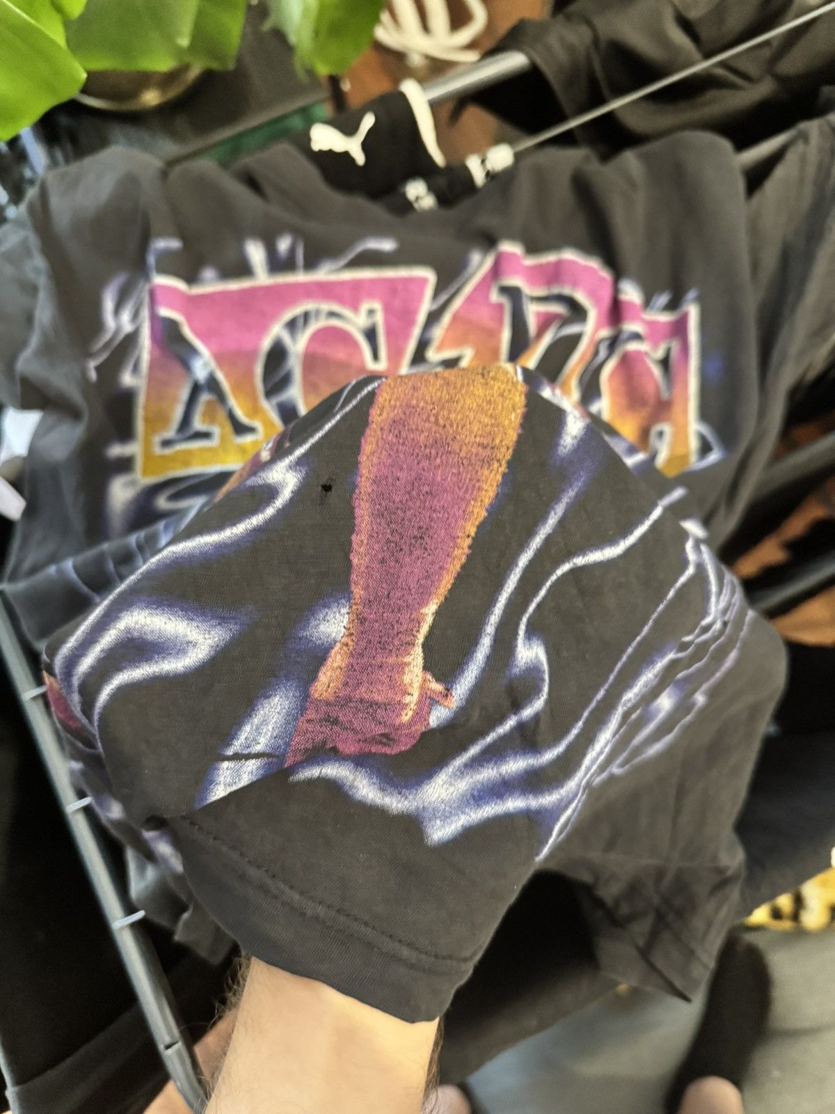 Band Tees 90s AC DC Lightning Vintage Metal Rock Tour Band Tee Black Size US XL / EU 56 / 4 - 16 Thumbnail