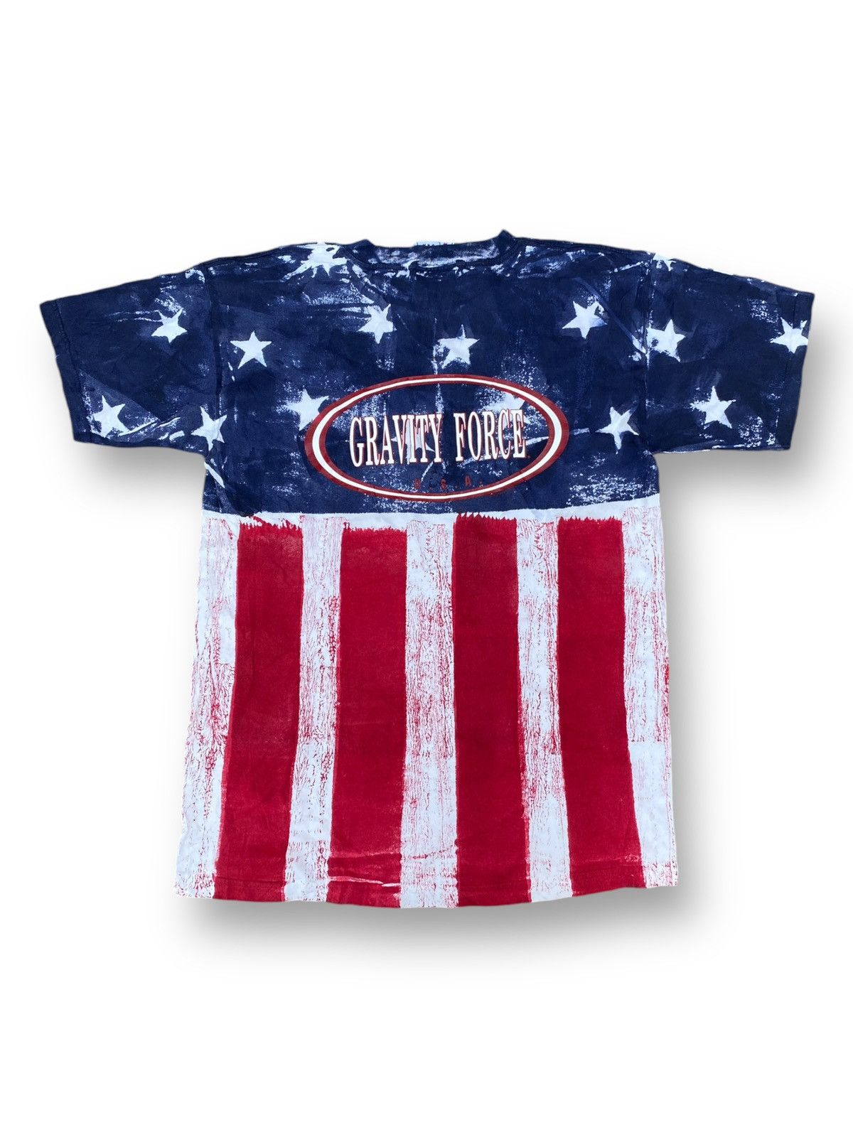 Vintage Vintage 90s Gravity Force Full Print American Flag Shirt.#C4 Size US L / EU 52-54 / 3 - 5 Thumbnail