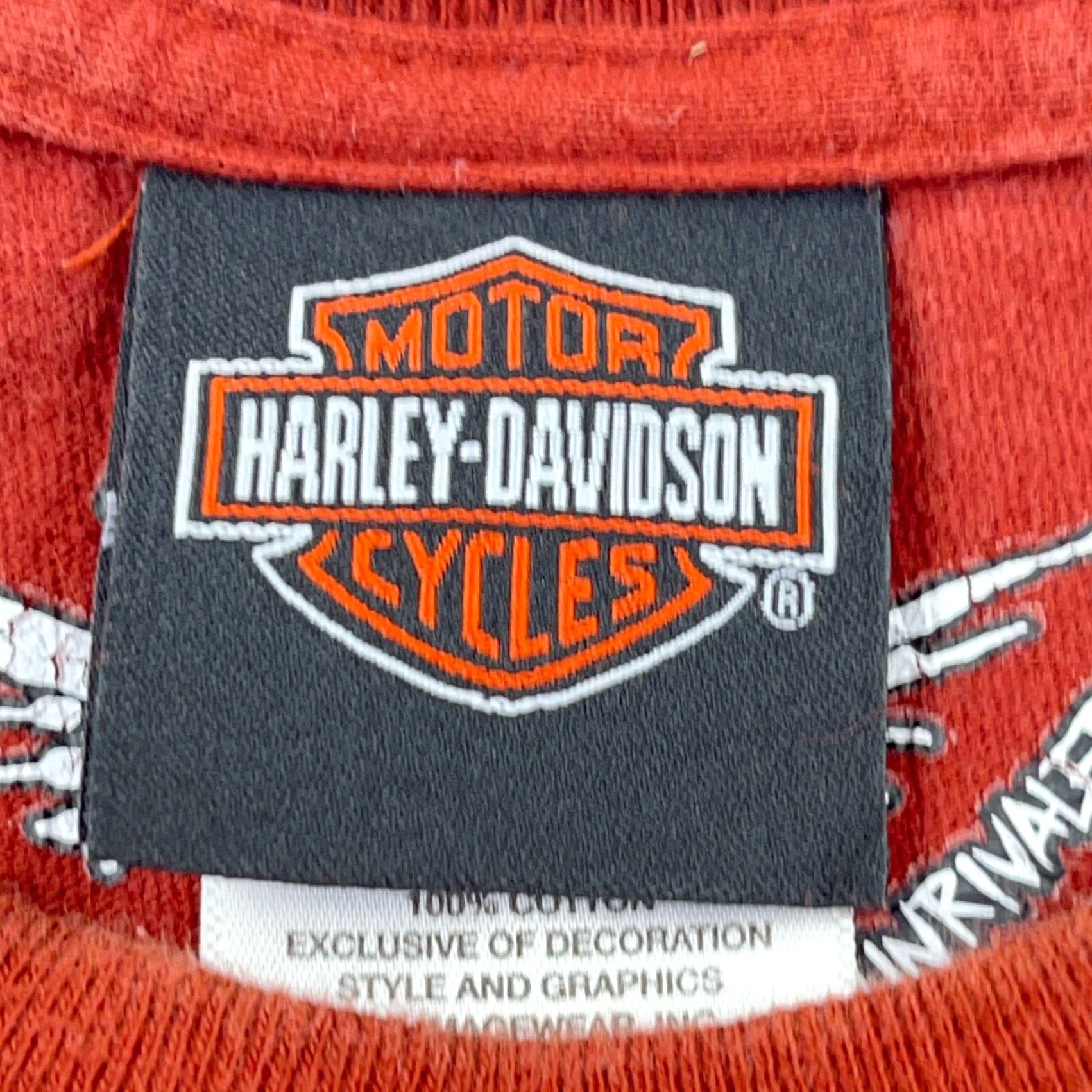Harley Davidson Harley-Davidson Shirt Men XL Orange Tee Biker Motorcycle Fire Flames Florida Graphic Print Crew Neck Short Sleeve Logo Vintage: No Size US XL / EU 56 / 4 - 5 Thumbnail