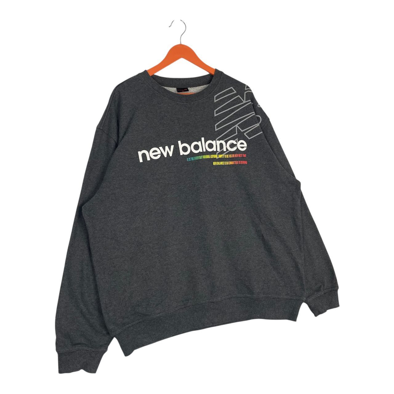 New Balance Vintage New Balance Big Logo Printed Pullover Sweatshirt Size US XXL / EU 58 / 5 - 3 Thumbnail