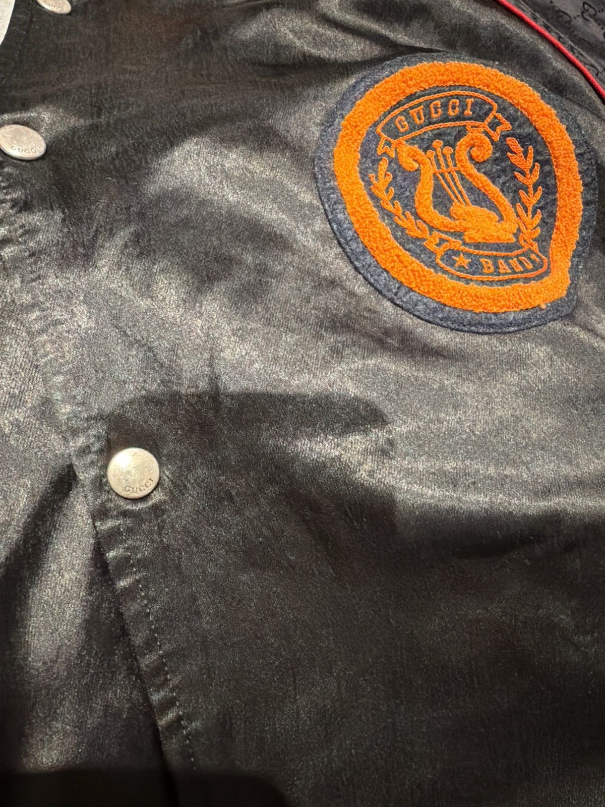 Gucci Gucci GG Nylon Bomber Jacket With Lyre Size US XXL / EU 58 / 5 - 13 Thumbnail