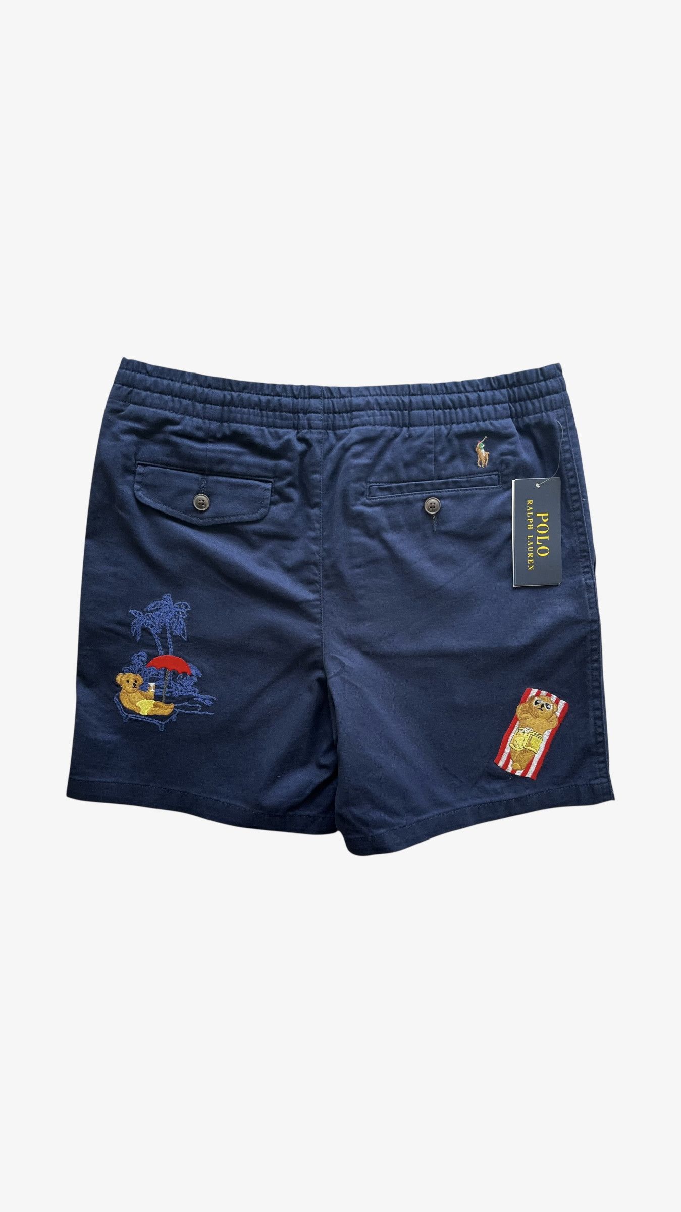 Ralph Lauren Polo Ralph Lauren Bear Navy Chino Shorts BNWT Size US 29 - 2 Thumbnail