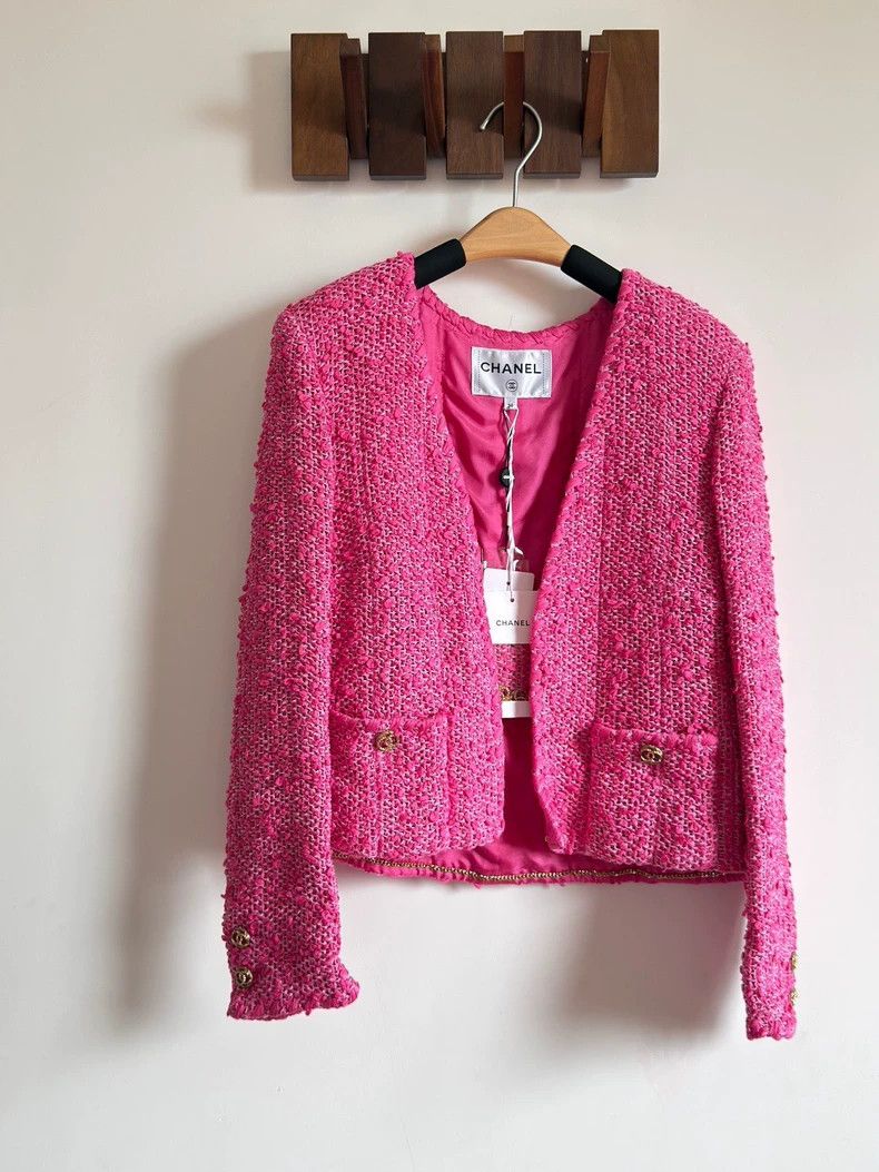 Chanel Chanel Yacht series pink tweed jacket Size XS / US 0-2 / IT 36-38 - 1 Thumbnail