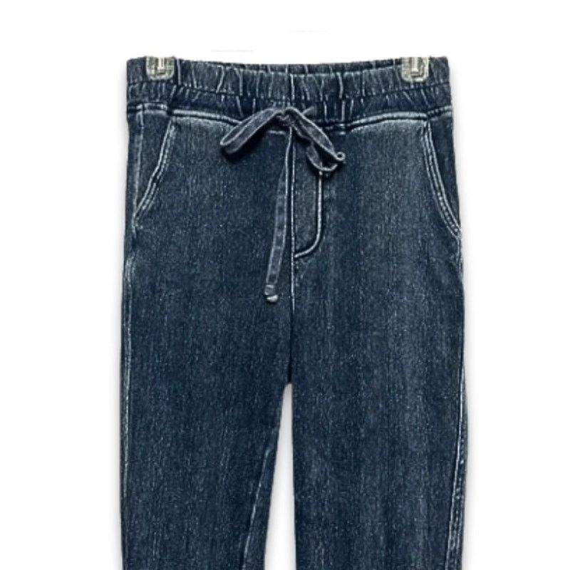 Other Wash Lab Jeggings Tie Waist Dark Wash Blue Women's M NWOT Size 28" / US 6 / IT 42 - 2 Thumbnail
