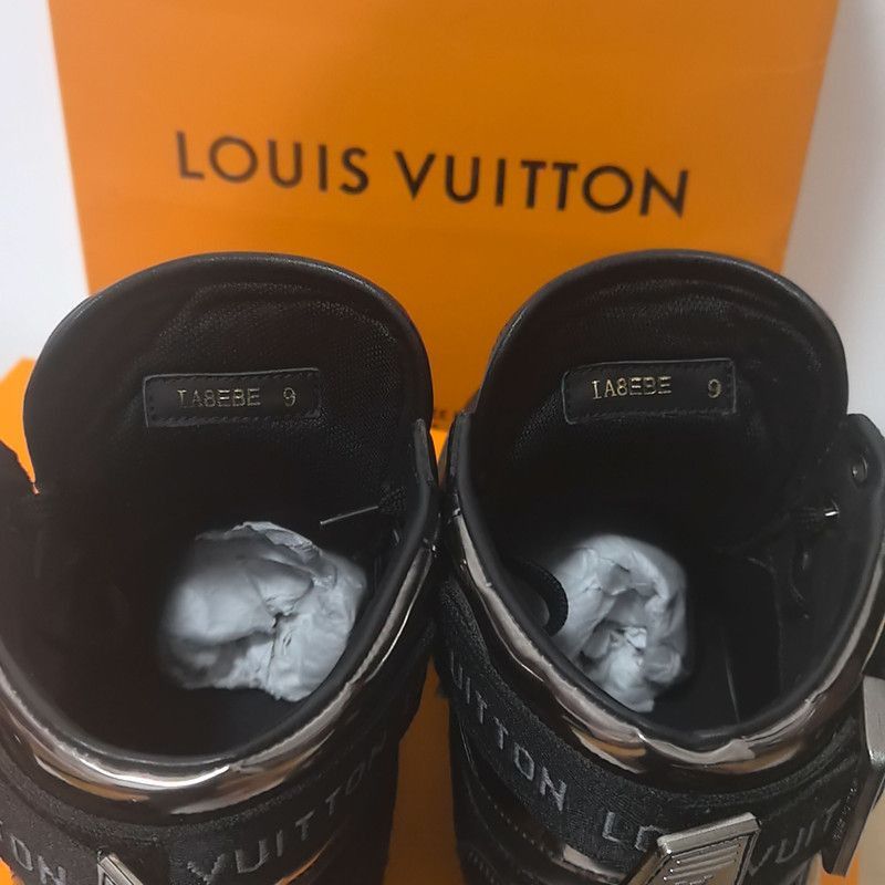 Louis Vuitton Louis Vuitton Rivoli Black Calfskin Sneakers - Size US 8.5 / EU 41-42 - 7 Thumbnail