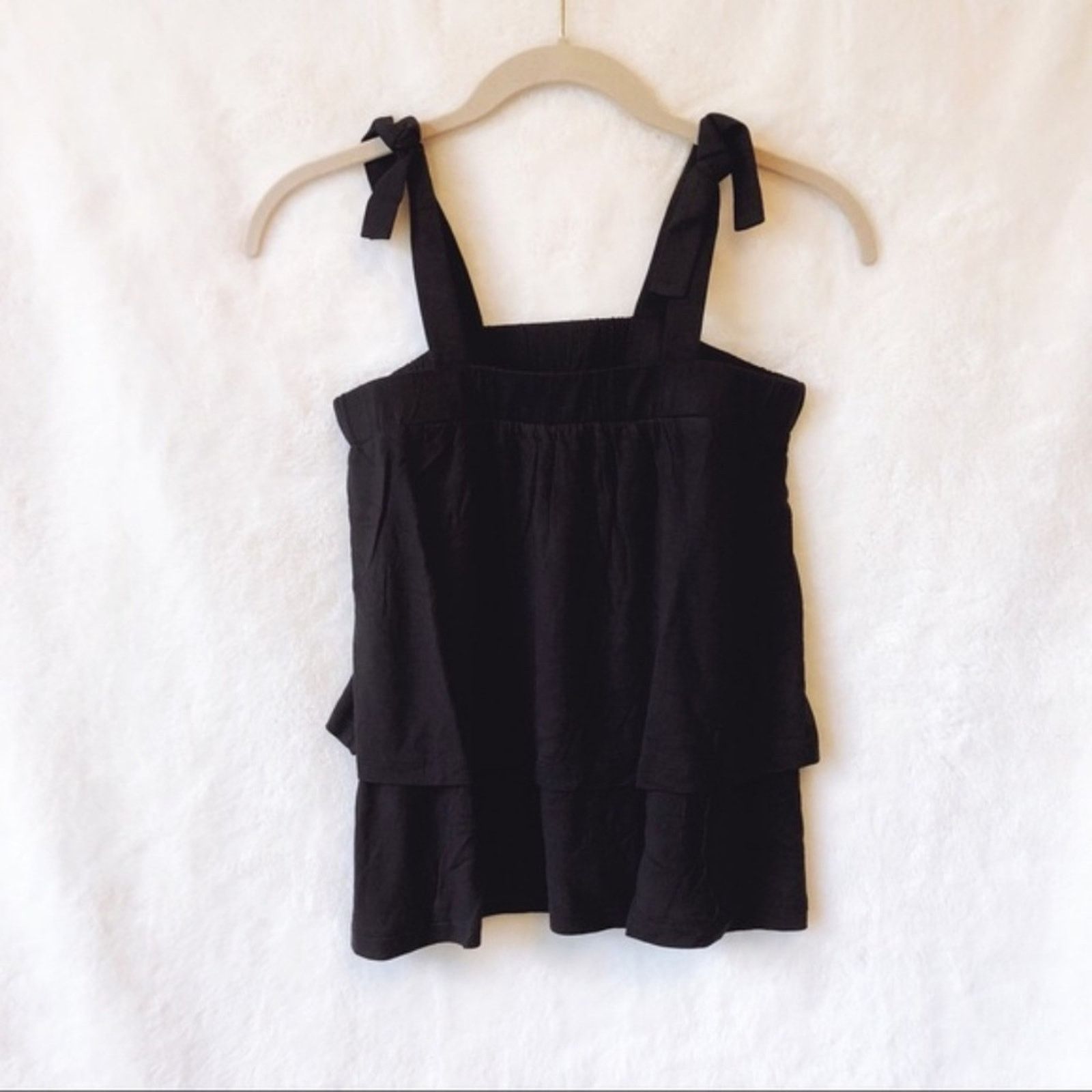 Loft LOFT Black Layered Tie Top Size XXS / US 00 / IT 34 - 1 Thumbnail