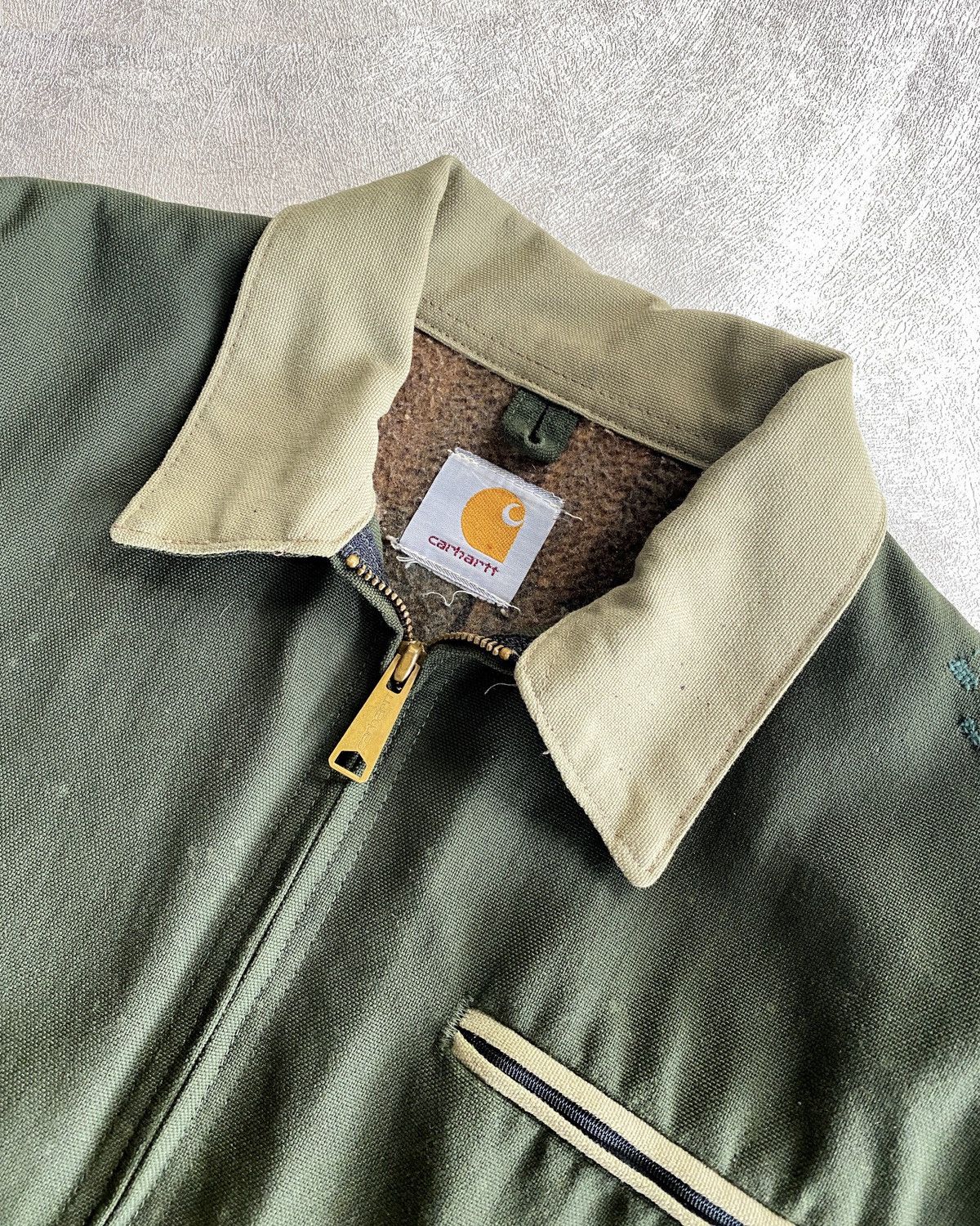 Carhartt Vintage Carhartt Detroit Blanked Lined Jacket - J129 OLV Size US L / EU 52-54 / 3 - 4 Thumbnail