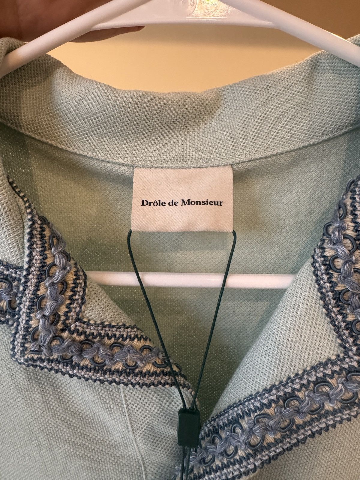 Drôle De Monsieur Le Polo D Miroir Polo Shirt Lagoon Blue, Men's — image 5 of 6