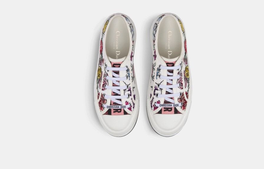 Dior o1w1db10924 Platform Low-Top Sneakers in White Multi Size US 7 / IT 37 - 3 Thumbnail