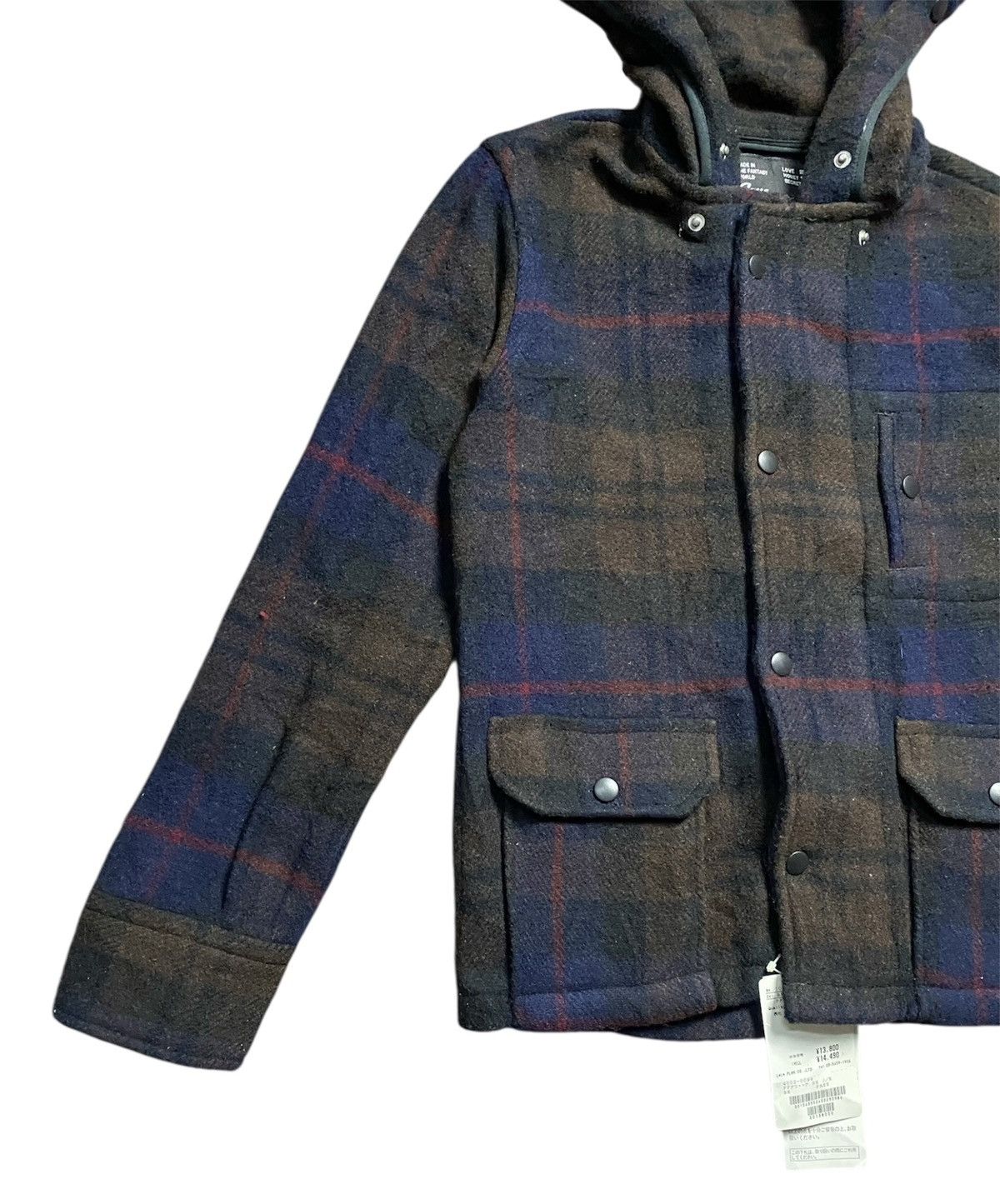 Japanese Brand Drug Store Wool Tartan Hooded Jacket Size US S / EU 44-46 / 1 - 2 Thumbnail