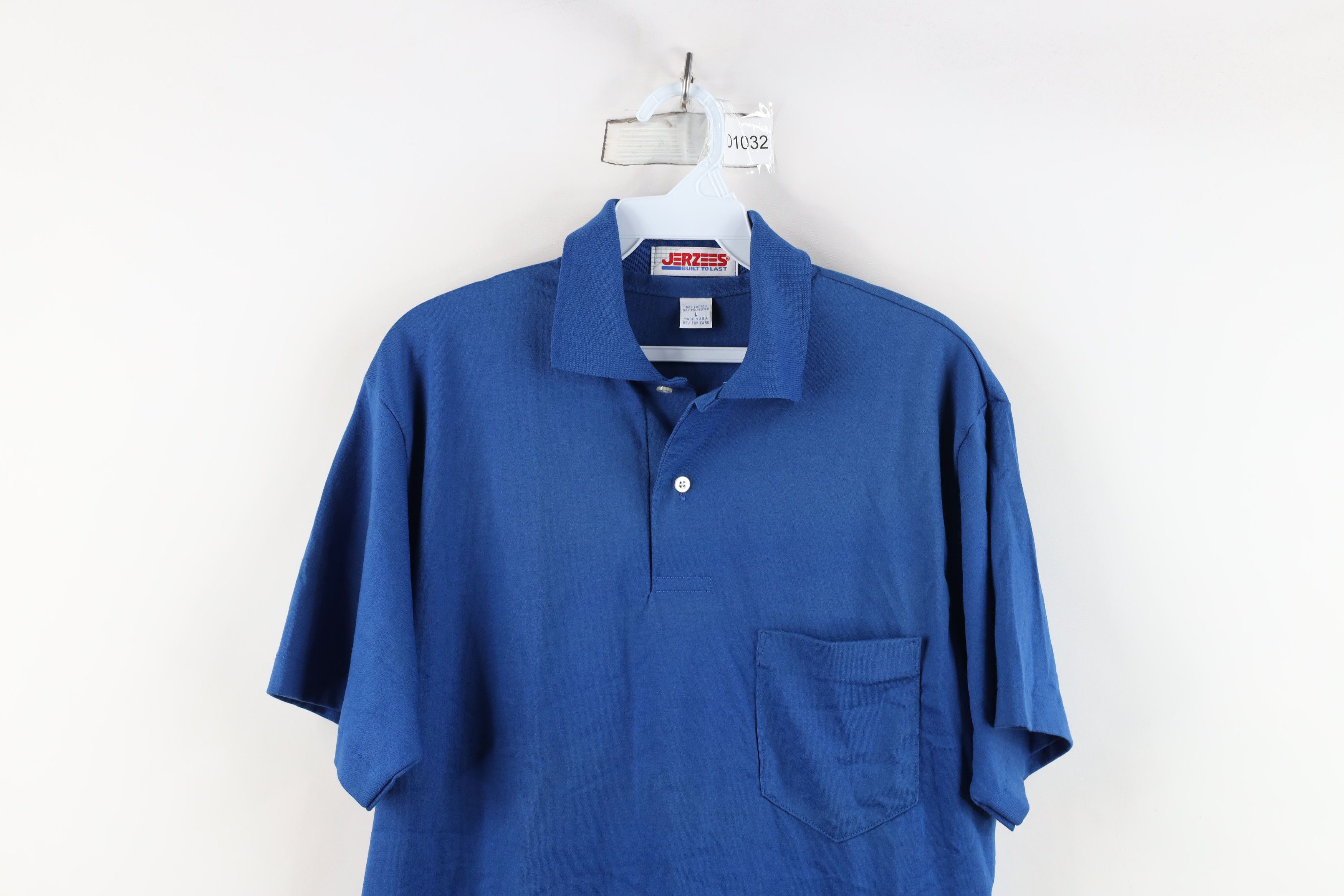Vintage Vintage 90s Streetwear Collared Polo Shirt Royal Blue USA Size US L / EU 52-54 / 3 - 2 Thumbnail