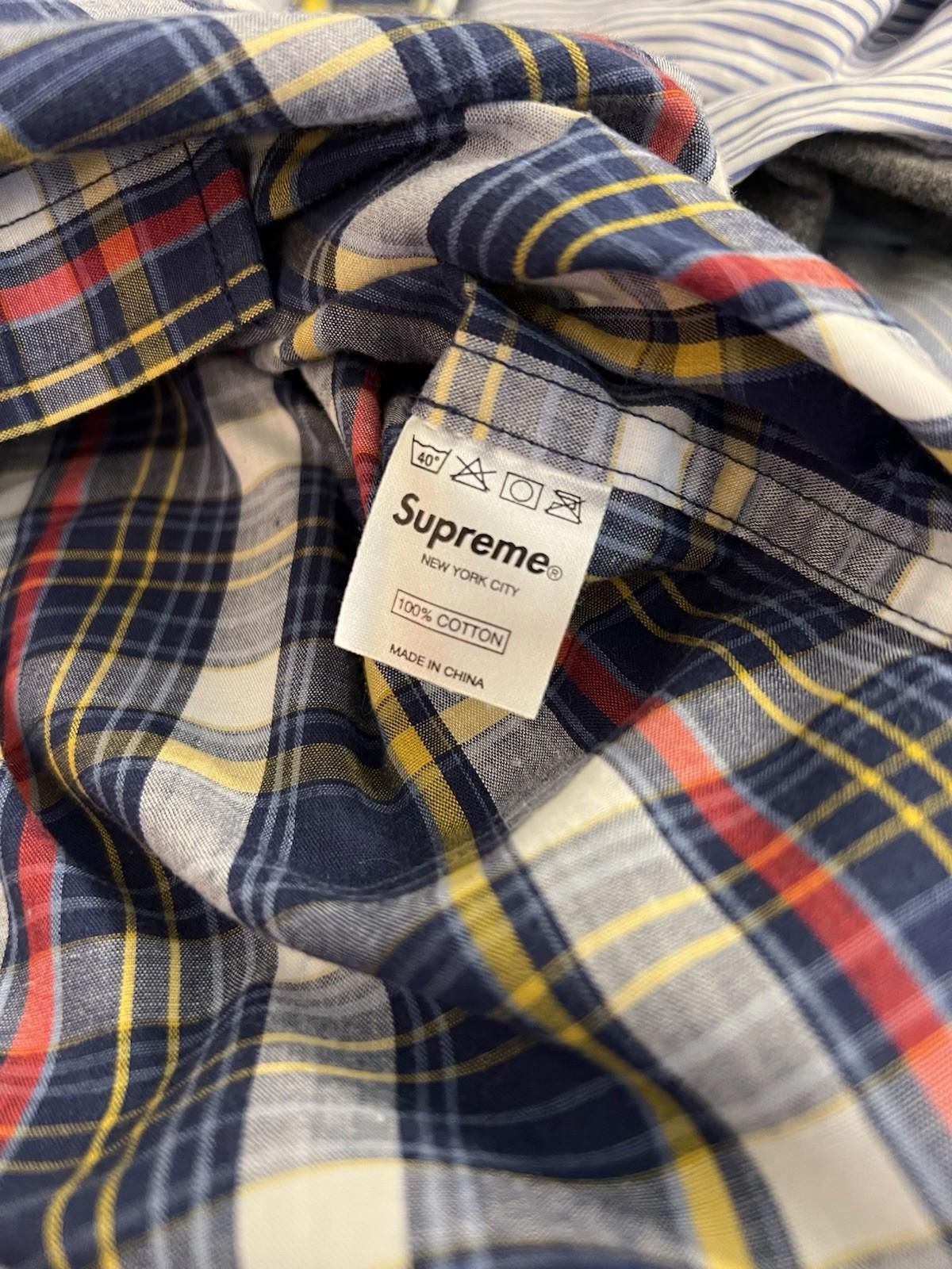 Supreme SUPREME S/S COTTON PLAID SHIRT BLUE LARGE Size US L / EU 52-54 / 3 - 7 Thumbnail