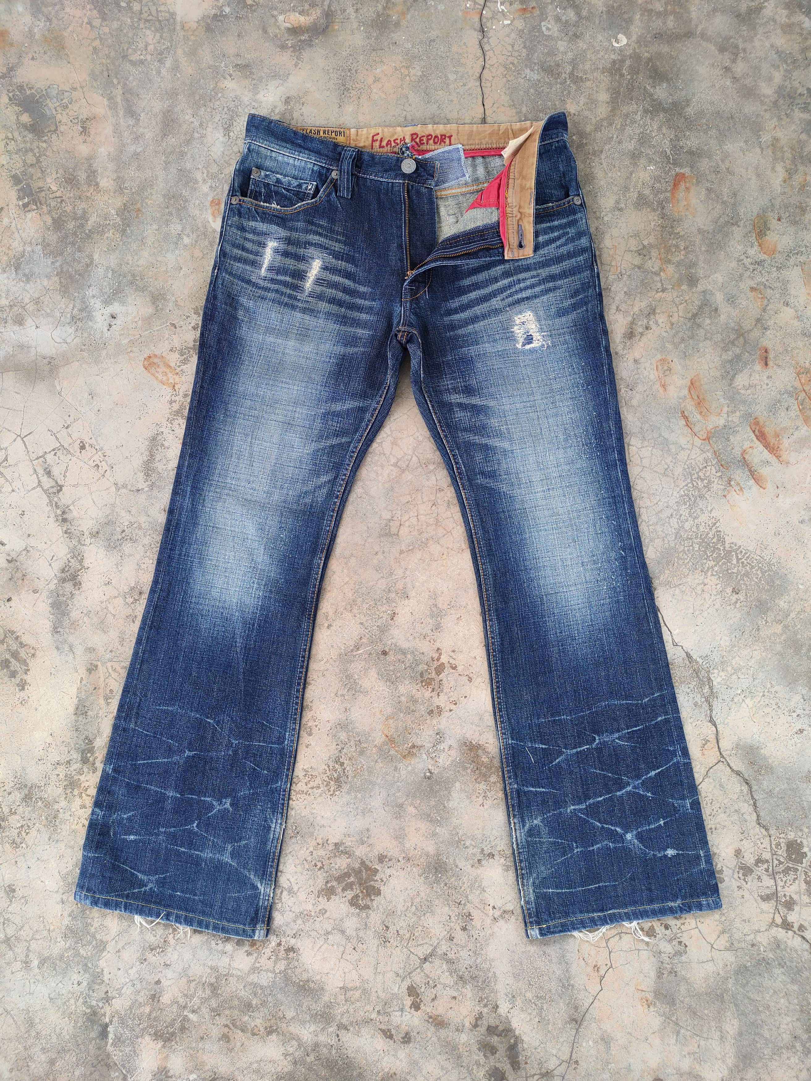 Japanese Brand VINTAGE FLASH REPORT BOOTCUT FLARE JEANS DENIM PANTS Size US 33 - 9 Thumbnail