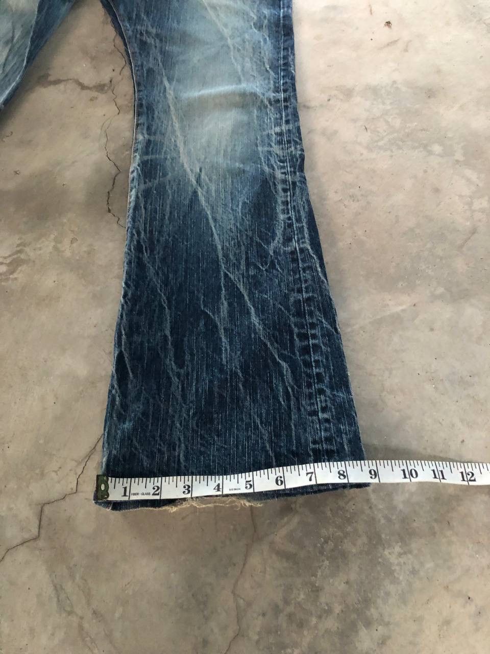 Edwin Vintage Edwin Flare Made In Japan Crazy Art Size 31" - 9 Thumbnail