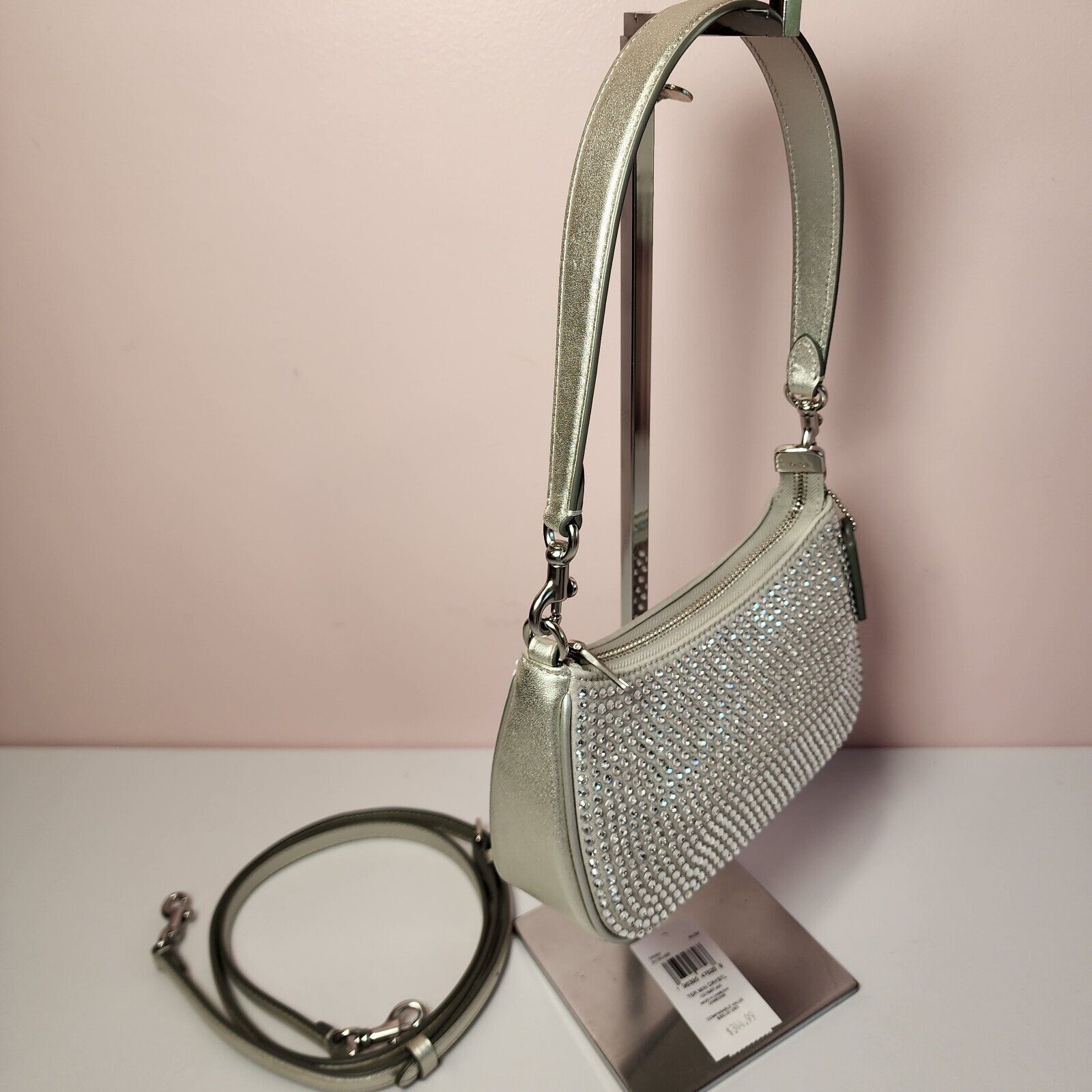 Coach NWT Coach CW322 Teri Mini Crossbody Bag Silver Crystal Size ONE SIZE - 5 Thumbnail