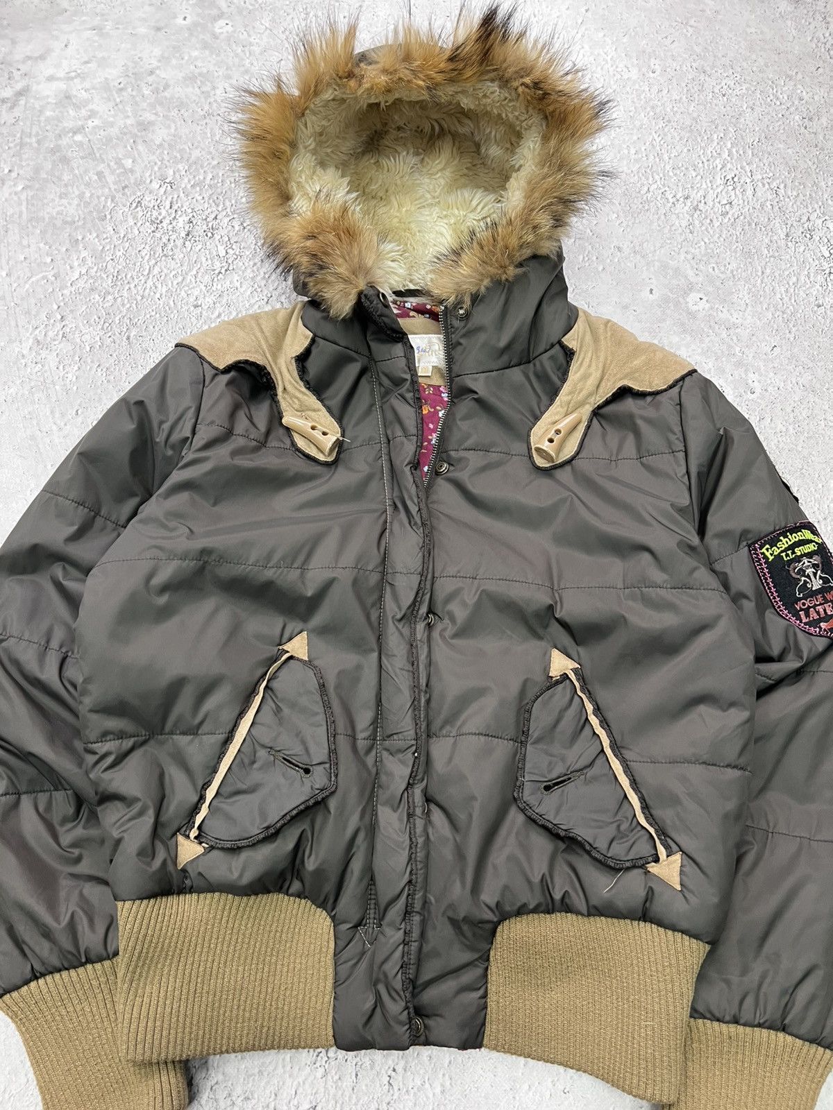 If Six Was Nine × Japanese Brand × Le Grande Bleu (L.G.B.) 2000s fur JACKET CROPPED HYSTERICGLAMOUR Y2K BOMBER RARE Size US S / EU 44-46 / 1 - 2 Thumbnail