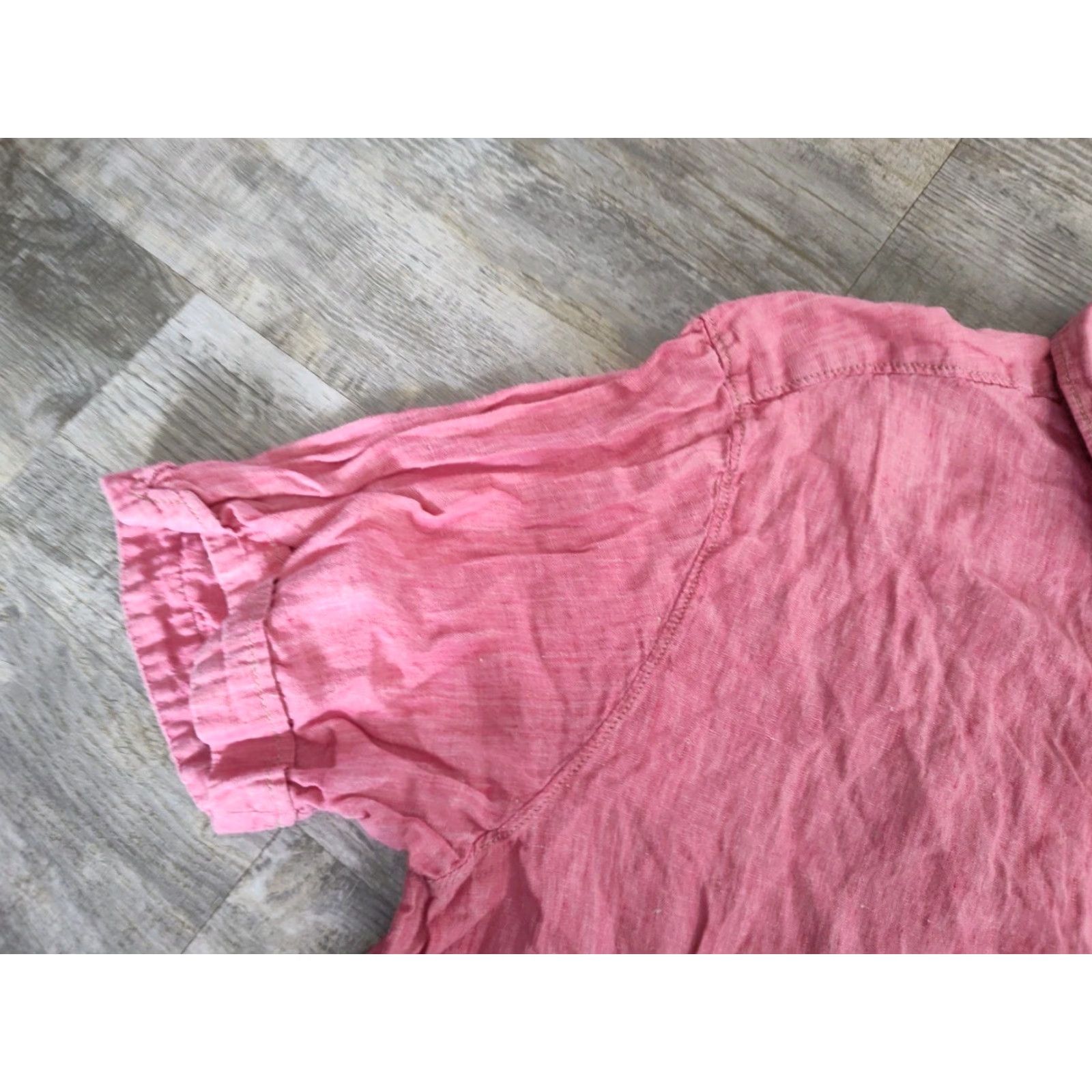 Tommy Bahama TOMMY BAHAMA Relax Shirt Mens XL Pink Linen Short Sleeve Button-Up Beach Casual Size US XL / EU 56 / 4 - 5 Thumbnail