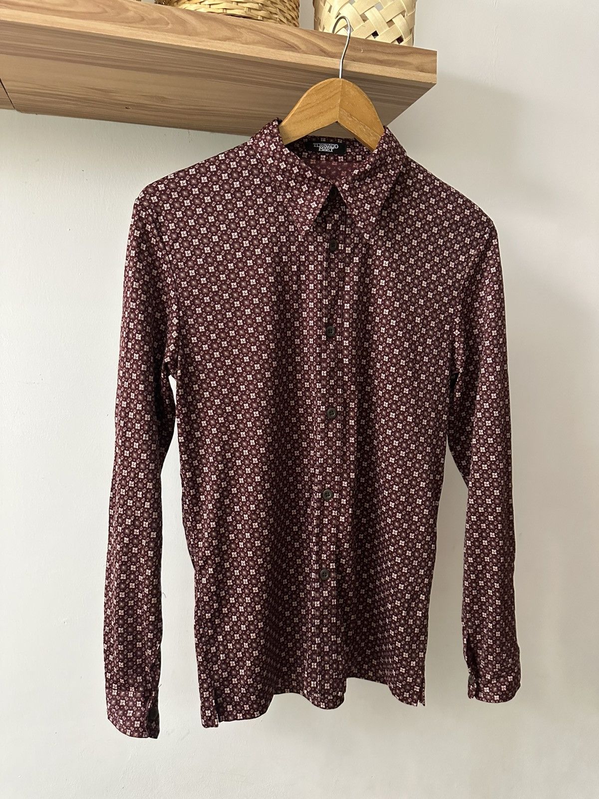 Japanese Brand × Tornado Mart Tornado Mart Maroon Floral Button Up Size US M / EU 48-50 / 2 - 1 Thumbnail