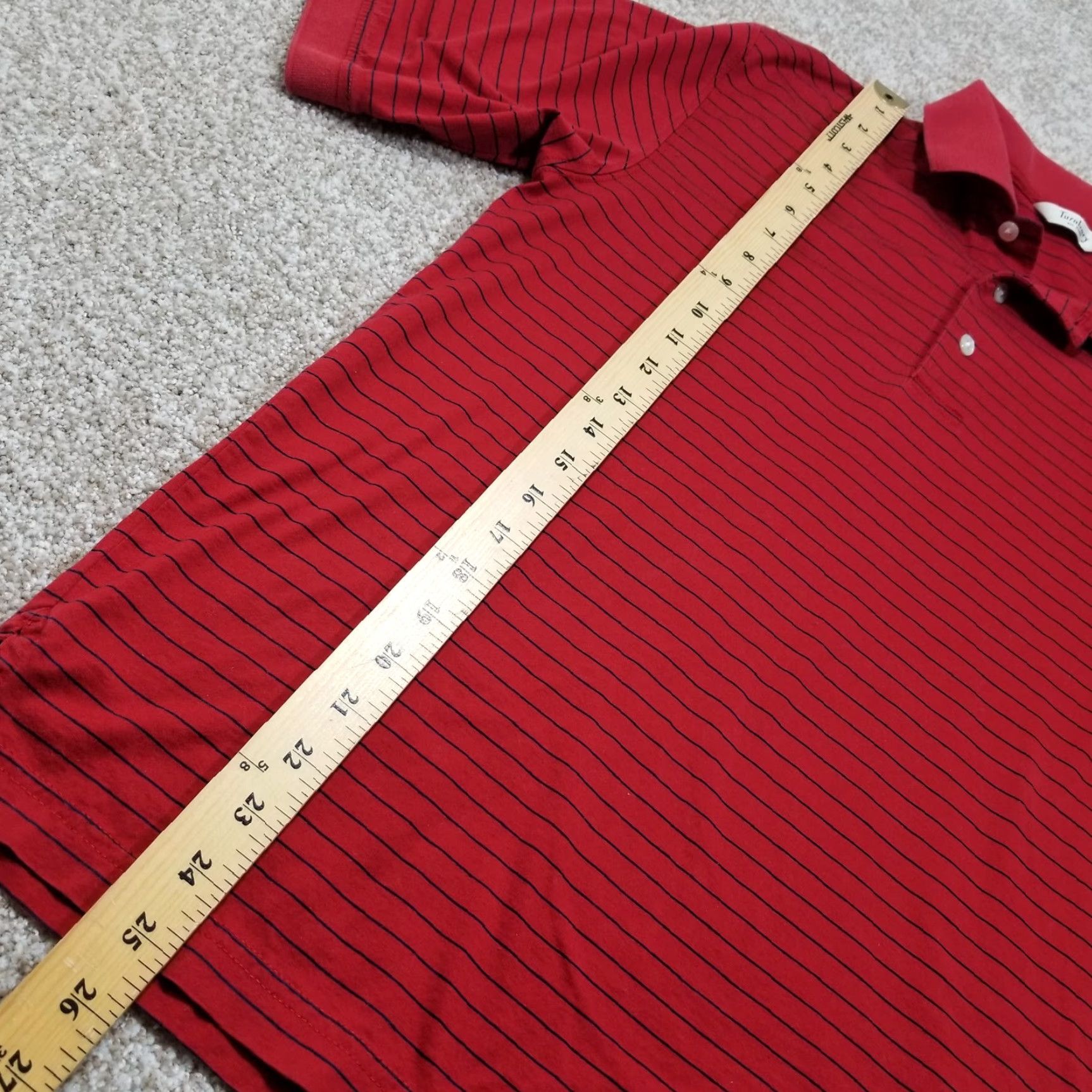 Vintage Turnbury Shirt Men S Red Striped Polo Short Sleeve Casual 100% Cotton Golf Shirt Mens Red Striped Polo Short Sleeve Casual Golf Size US S / EU 44-46 / 1 - 5 Thumbnail