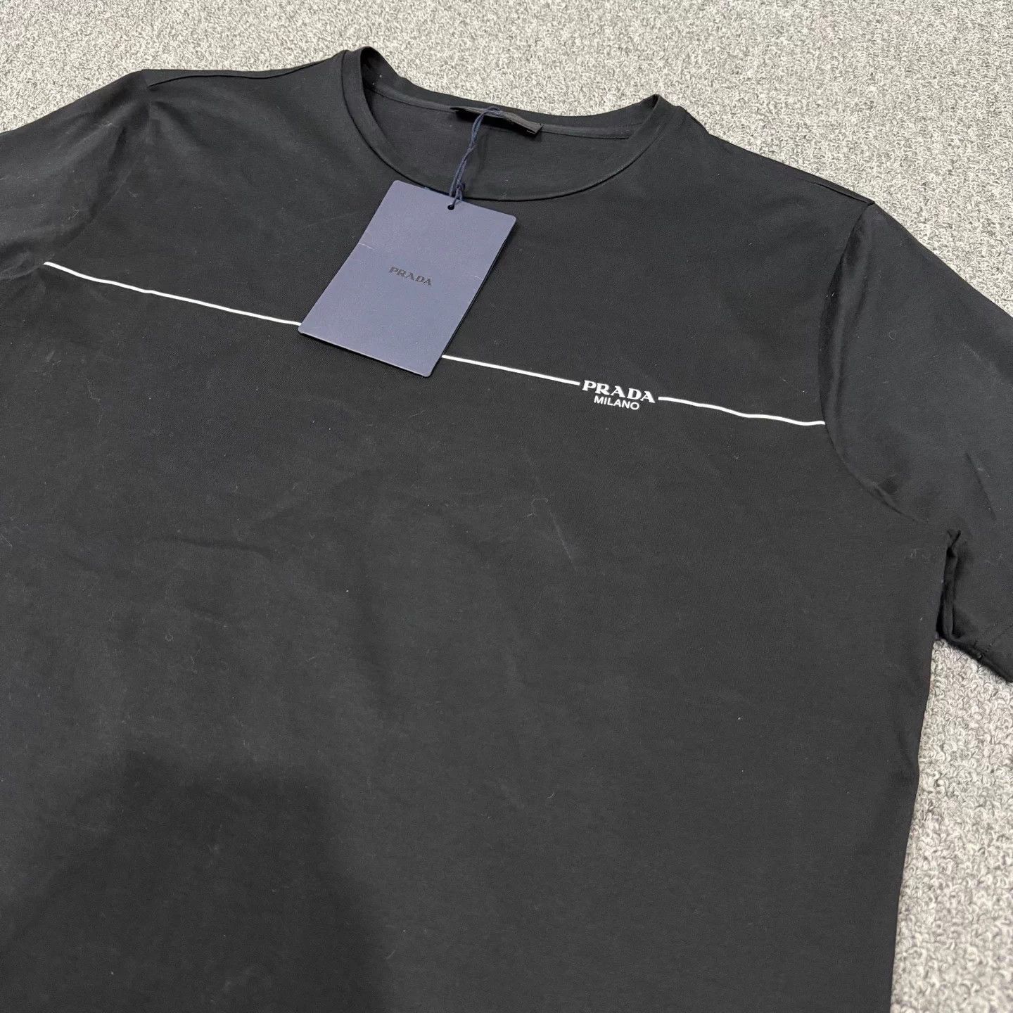 Prada Prada chest logo short sleeve black L unused Size US L / EU 52-54 / 3 - 3 Thumbnail