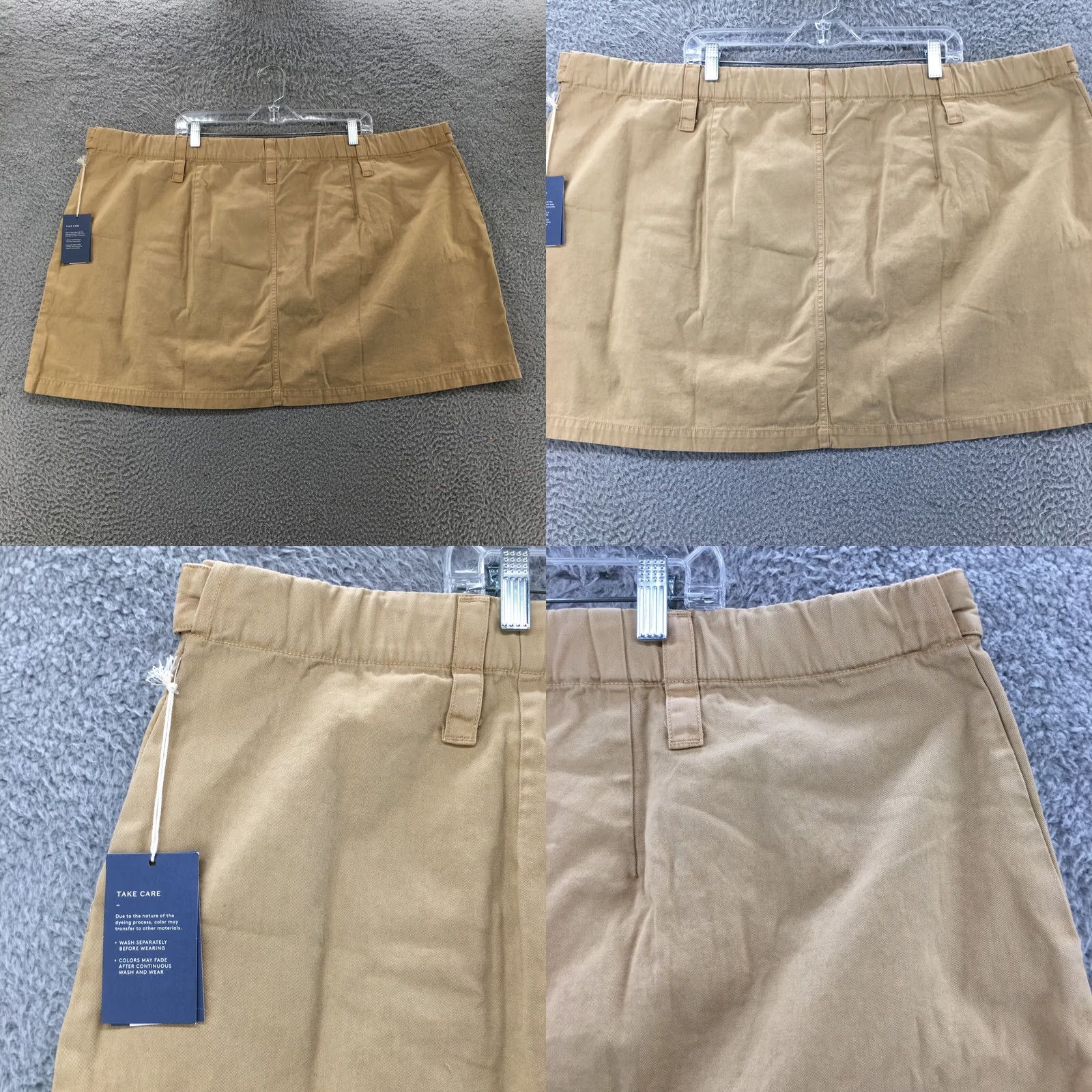 Vintage Universal Thread A-Line Mini Skirt Womens 26 Beige Pocket Zip NEW Size 26" / US 2 / IT 38 - 9 Thumbnail