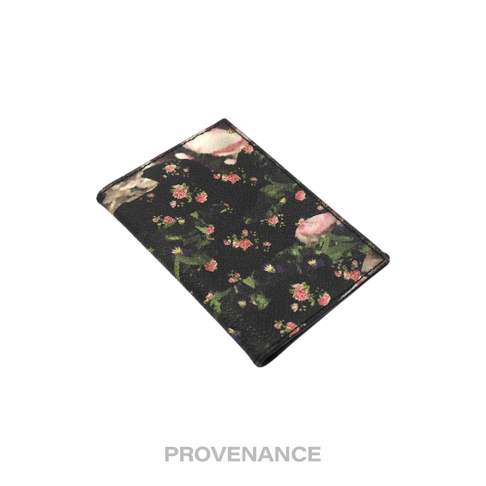 Givenchy 🔴 Givenchy Card Holder Wallet - Floral Black Leather Size ONE SIZE - 3 Thumbnail