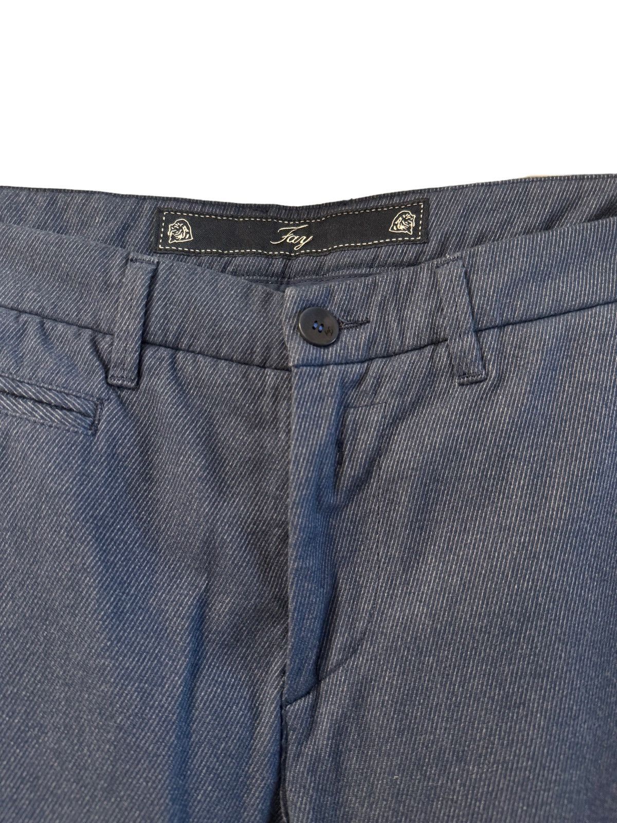 Fay FAY Garment-dyed Capri Pants BLUE SIZE 33 Made in Italy Size US 33 - 2 Thumbnail