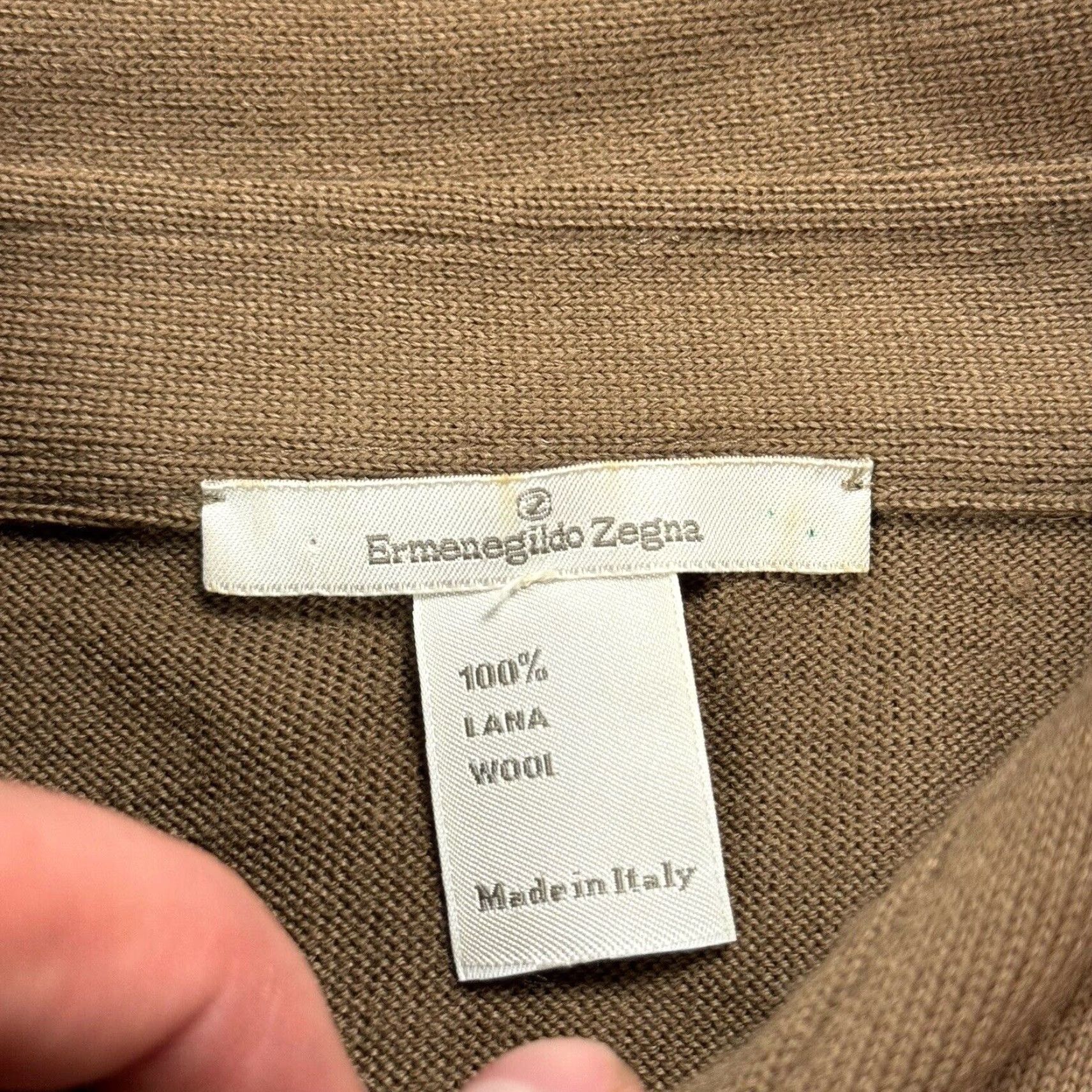 Ermenegildo Zegna VINTAGE Ermenegildo Zegna Wool Sweater Mens 2Xl Classic Fit Brown All Seasons Italy Size US XXL / EU 58 / 5 - 3 Thumbnail
