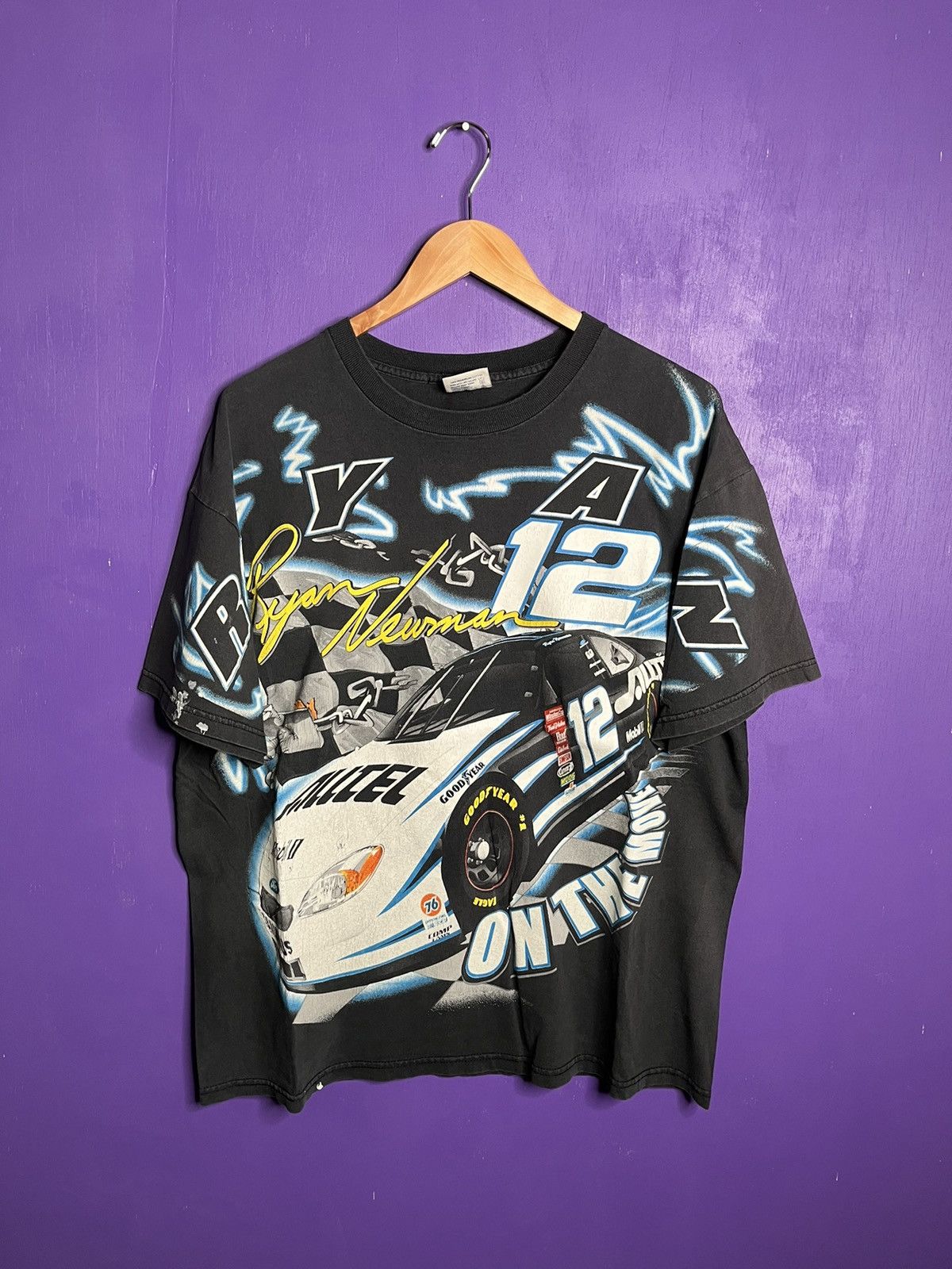 NASCAR × Vintage Vintage 90s NASCAR Ryan Newman lightning AOP t-shirt Size US XL / EU 56 / 4 - 1 Thumbnail