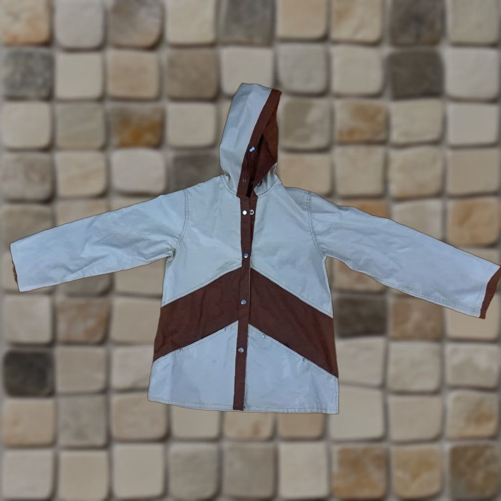 Rains Hallelujah Jacket Rain Coat PVC Multicolor Studded Pockets 26in Long 28in Pit to Pit Men Medium Button Size US M / EU 48-50 / 2 - 1 Thumbnail