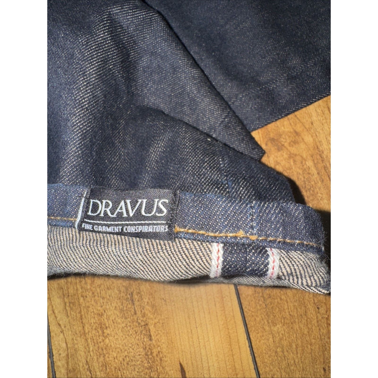 Dravus Dravus Men’s Red Line Selvedge Raw Denim 32x33 Dark Indigo Size US 32 / EU 48 - 3 Thumbnail