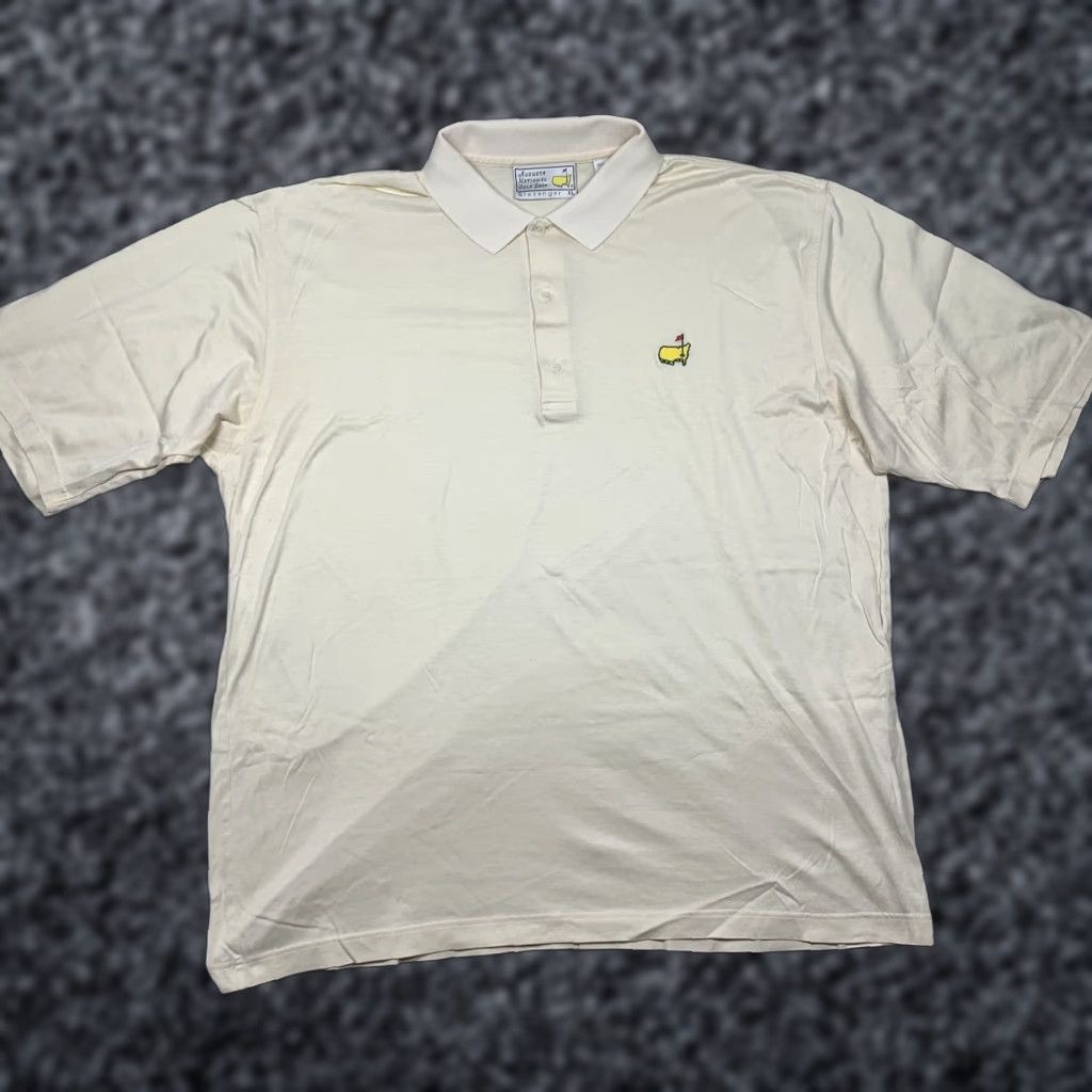 VINTAGE Slazenger Augusta National Shop Masters Polo Shirt Mens XL Short Sleeve Yellow
