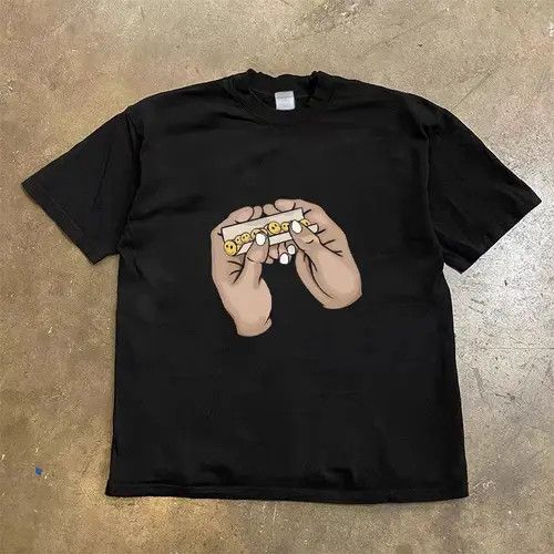Other Street Hip Hop Smiley Casual Short Sleeve T-Shirt Size US L / EU 52-54 / 3 - 3 Thumbnail