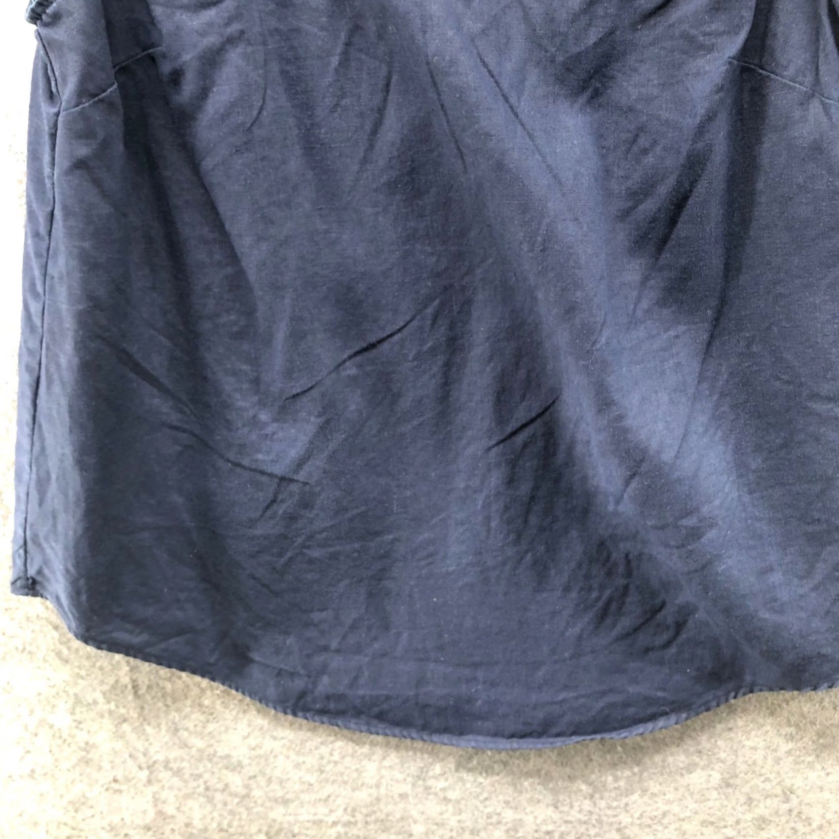 Country Road Country Road Tank Top Womens 10 Navy Blue Scoop Neck Linen Sleeveless Organic French Linen Casual Summer Lounge Minimalist Women Size L / US 10 / IT 46 - 4 Thumbnail