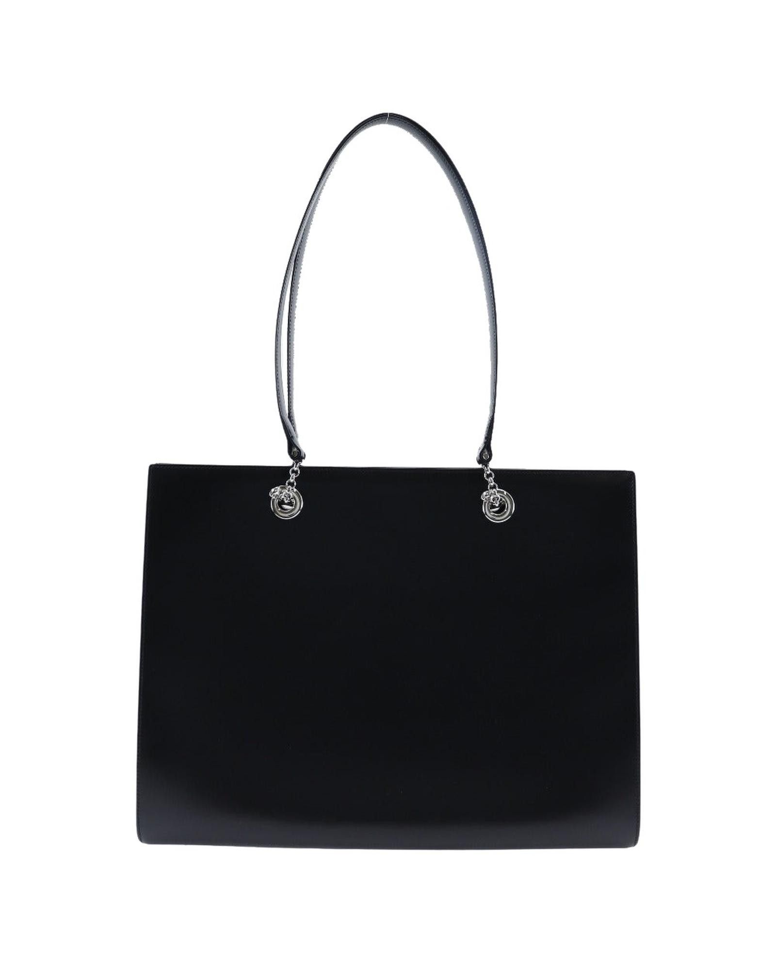 image of Cartier Sophisticated And Elegant Black Leather Tote Bag, Women's