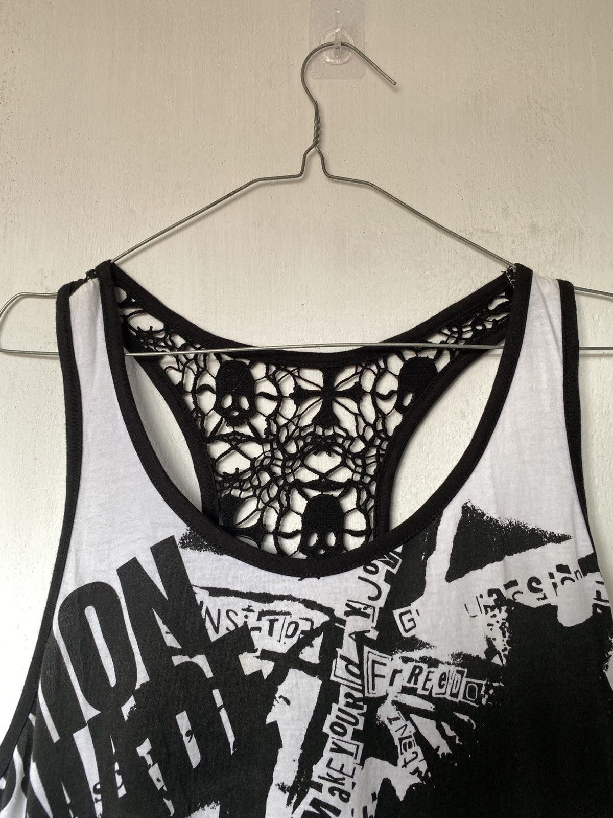 If Six Was Nine × Japanese Brand × Le Grande Bleu (L.G.B.) Sky Bomber Poem Skull Punk Tanktop Size US L / EU 52-54 / 3 - 6 Thumbnail