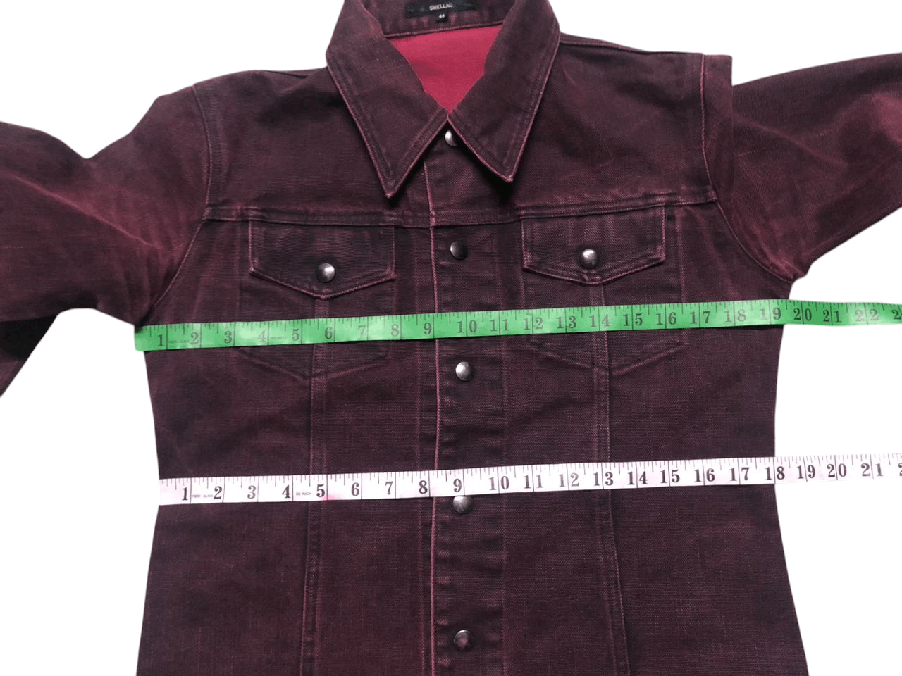 Shellac Vintage Shellac Denim Shirt Jacket Snap Button Nice Colour Size M / US 6-8 / IT 42-44 - 19 Thumbnail