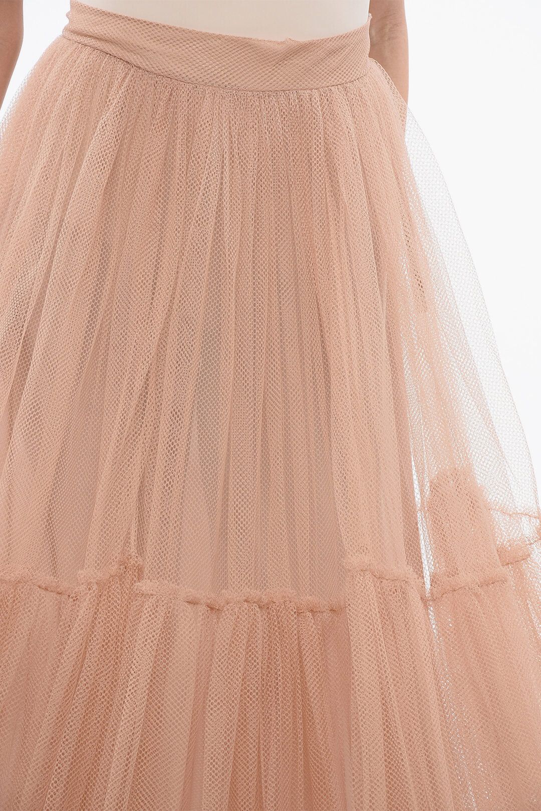 Dior o1mm0326 Long Mesh Circle Skirt in Pink Size 28" / US 6 / IT 42 - 3 Thumbnail