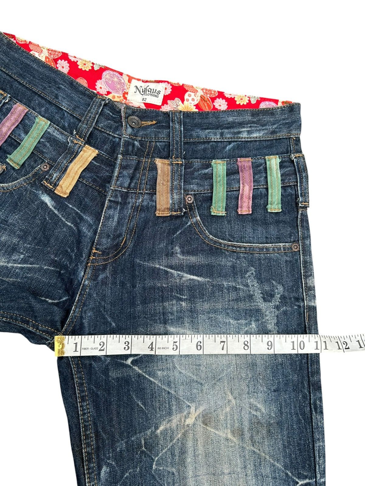 Kapital Nylaus Double Waist Japanese Punk Distressed Denim Jeans Size US 32 / EU 48 - 18 Thumbnail