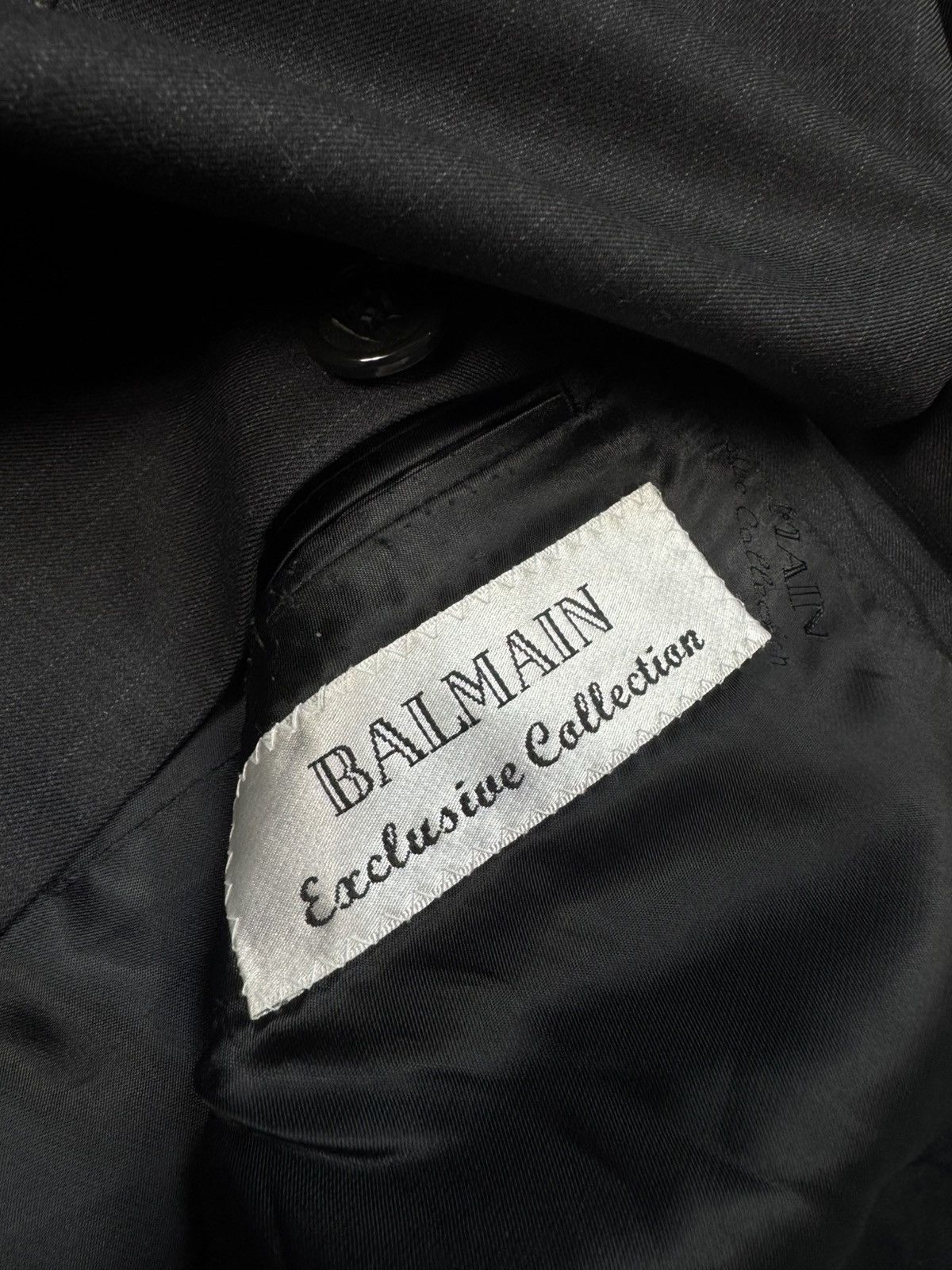 Balmain Balmain Suit Jacket blazer grey Wool Vintage M Size 50R - 4 Thumbnail