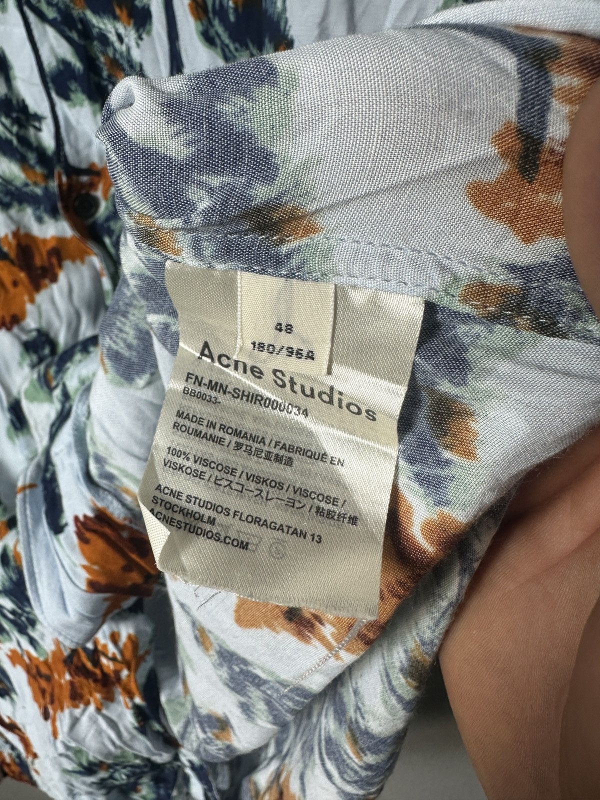 Acne Studios Acne Studios Simon Pine Camp Collar Vacation Shirt Size US M / EU 48-50 / 2 - 5 Thumbnail