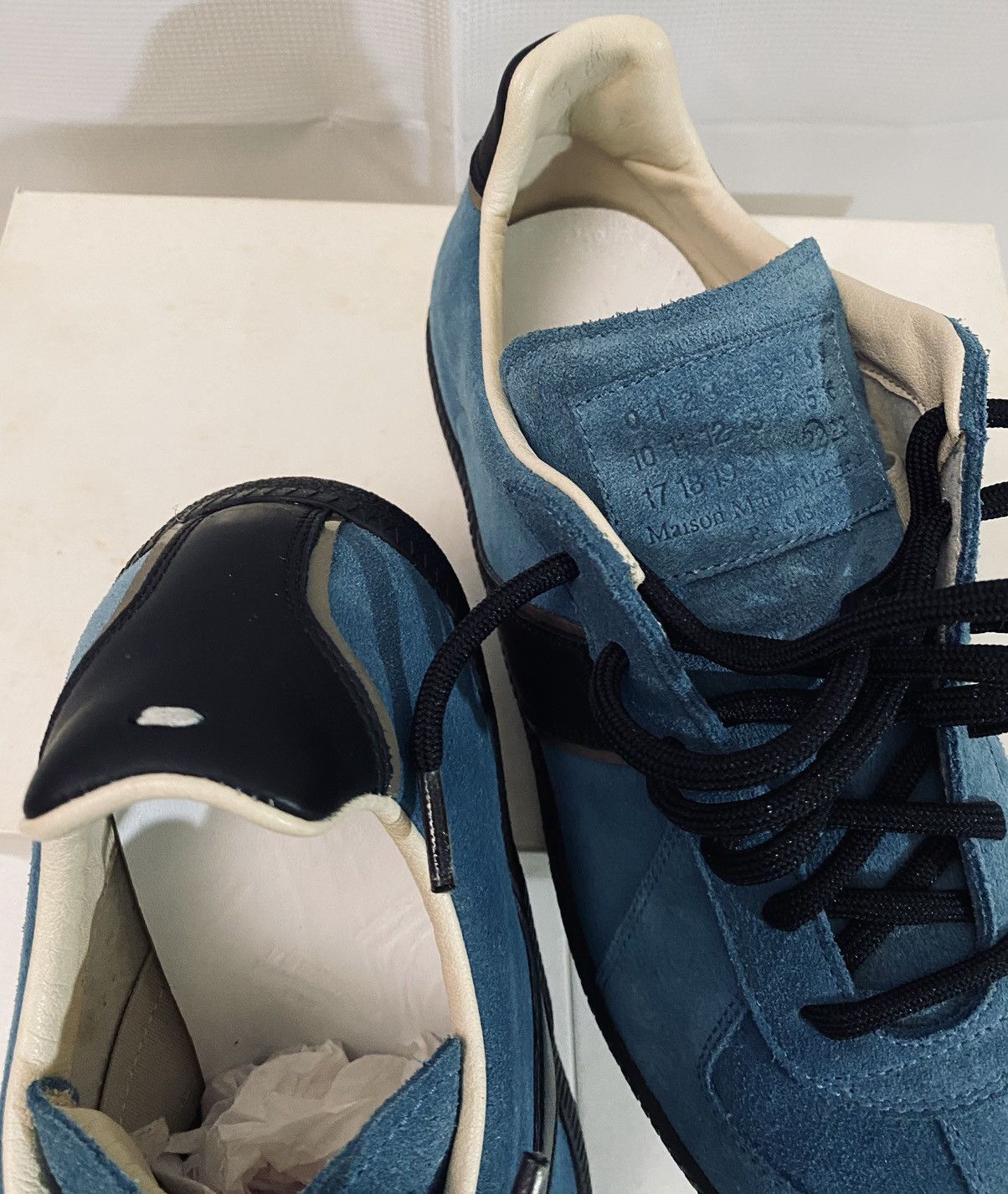 Maison Margiela Maison Margiela 22 🇮🇹 Teal Brush Suede Single Stitch GATs New Size US 7 / EU 40 - 16 Thumbnail