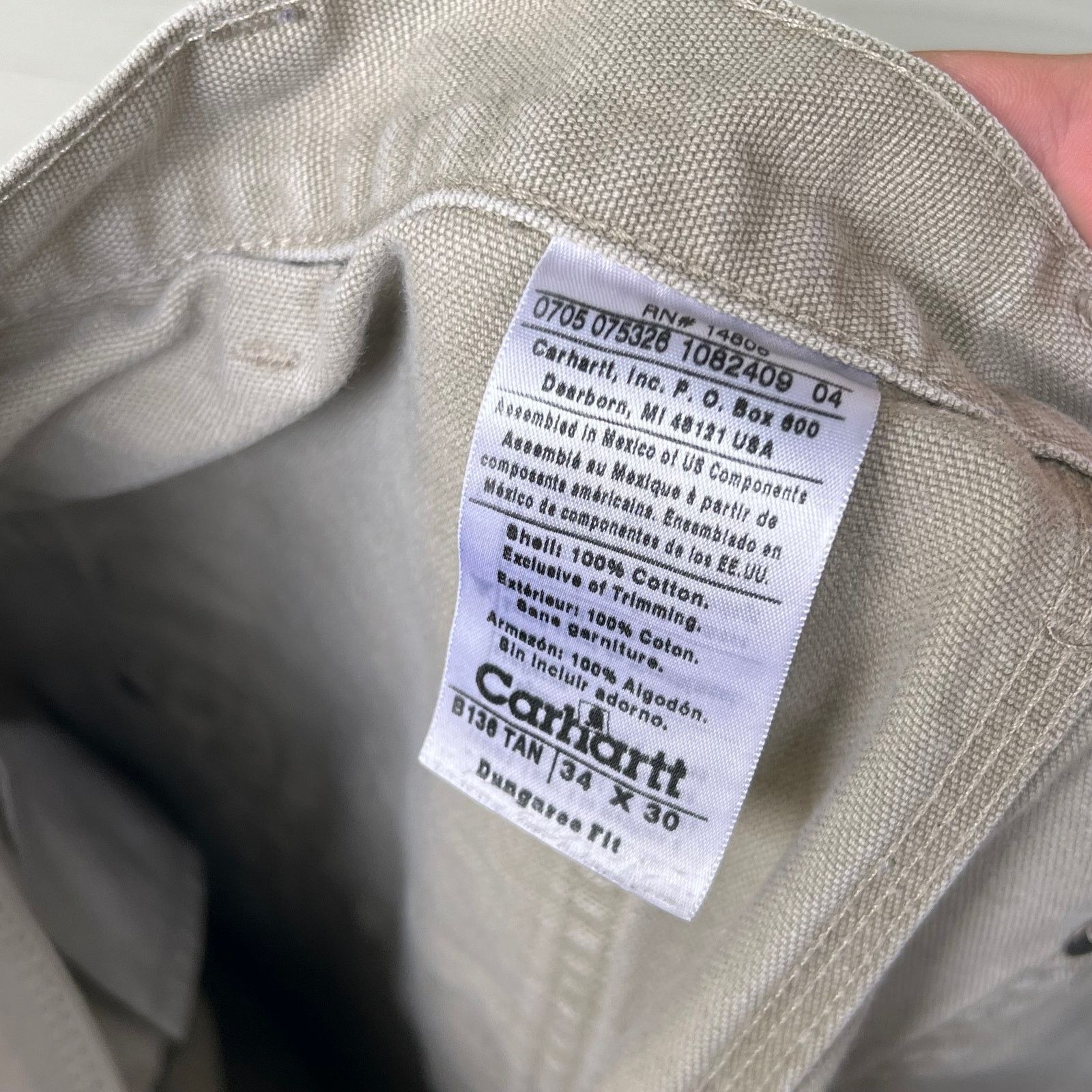 Carhartt × Vintage Carhartt TAN gray double knee work wear carpenter pants Size US 32 / EU 48 - 7 Thumbnail