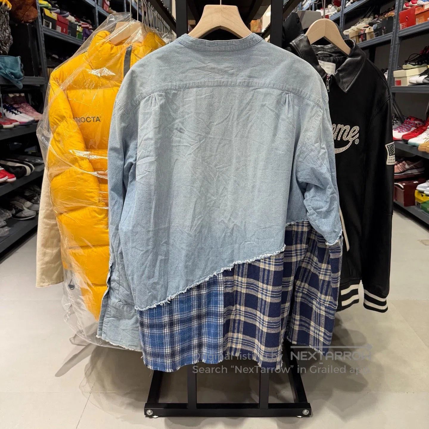 Greg Lauren Greg Lauren Patchwork Plaid Shirt 2019ss. Size US XL / EU 56 / 4 - 2 Thumbnail