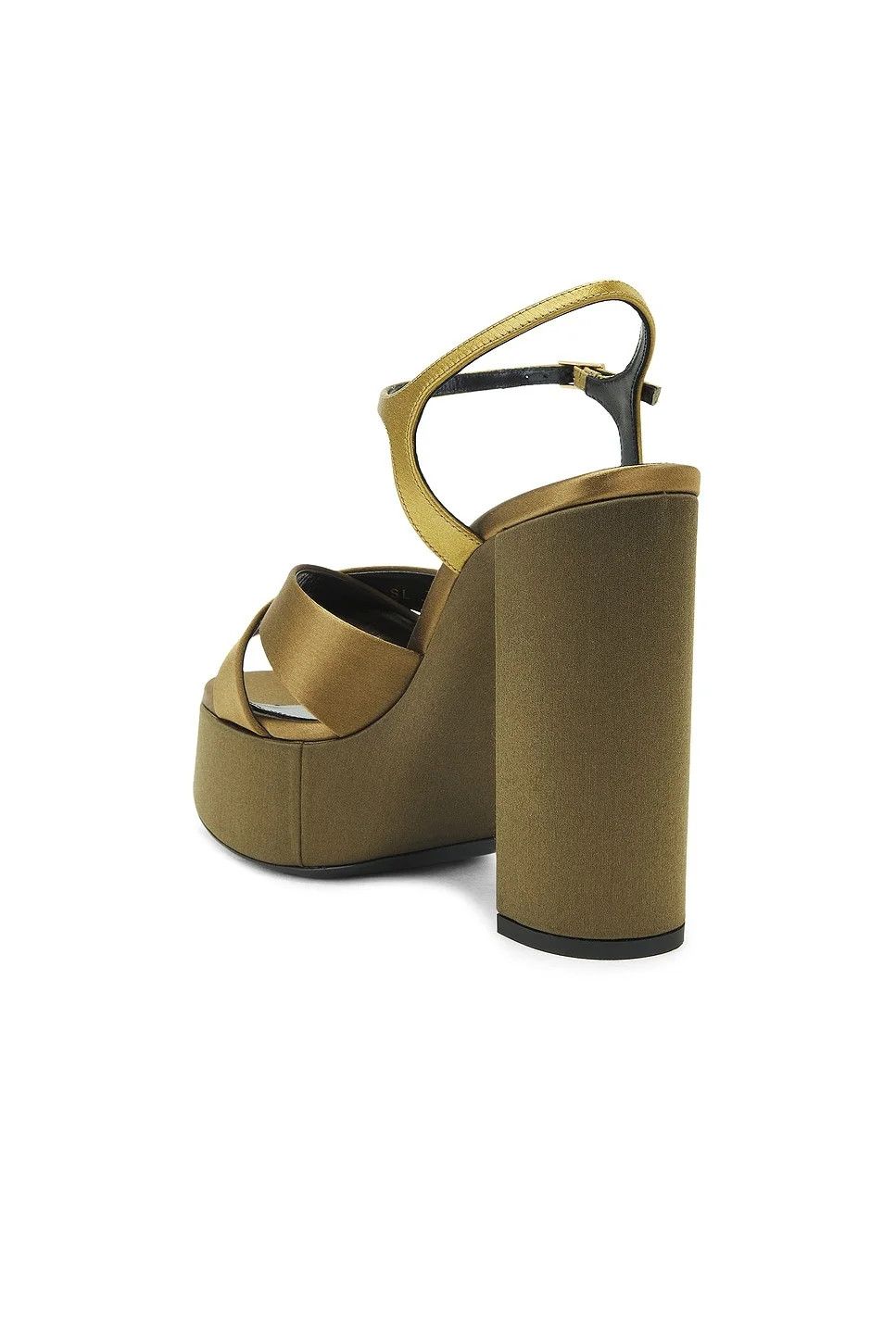 Saint Laurent Paris o1bcso1str0226 Satin Crepe in Olive Green Size US 10 / IT 40 - 4 Thumbnail