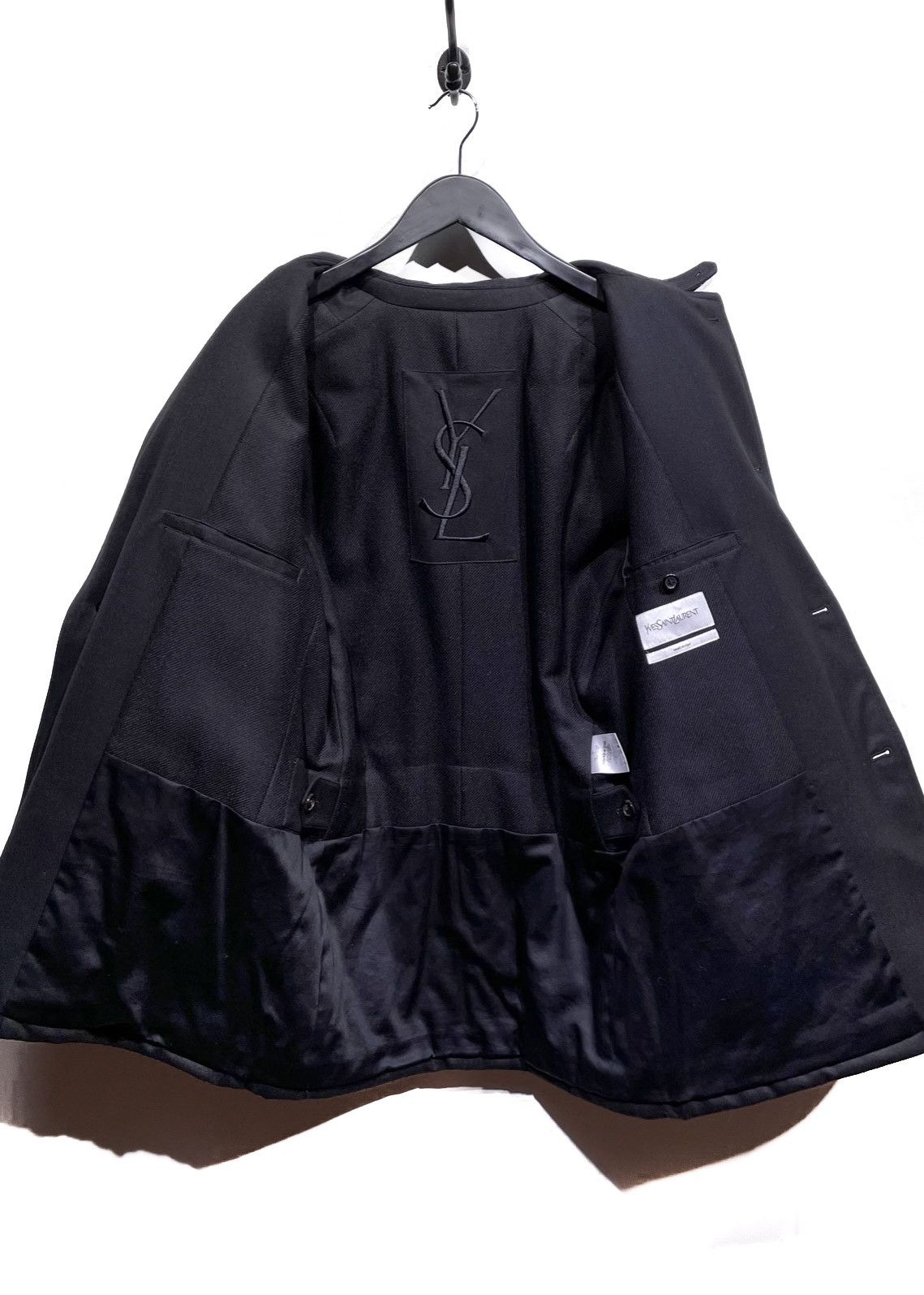 Yves Saint Laurent Yves Saint-Laurent Black Wool Padded Blazer Jacket Size US L / EU 52-54 / 3 - 7 Thumbnail