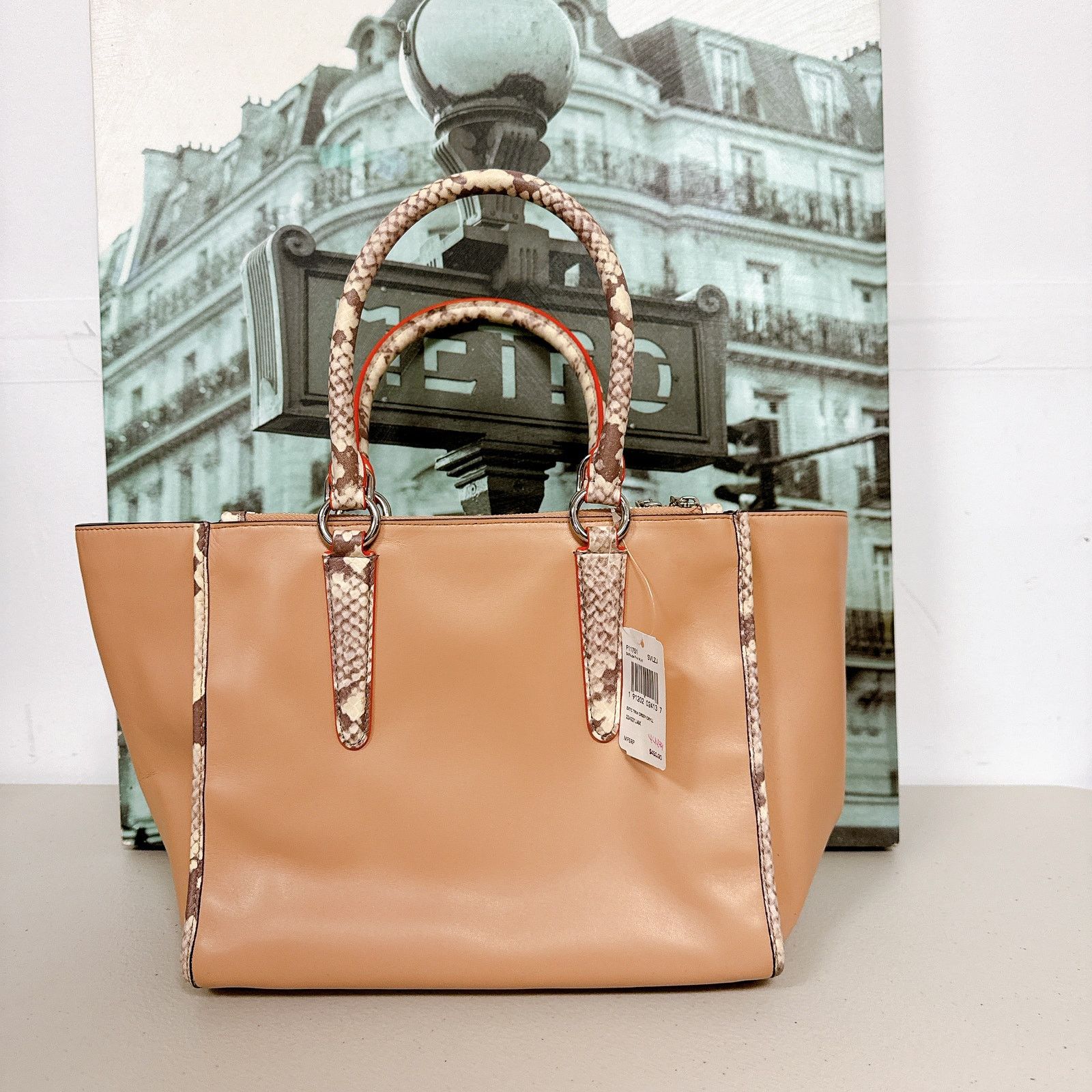 Coach Coach F11751 Crosby Carryall Tote in Nude Pink Multi Leaher Size ONE SIZE - 3 Thumbnail