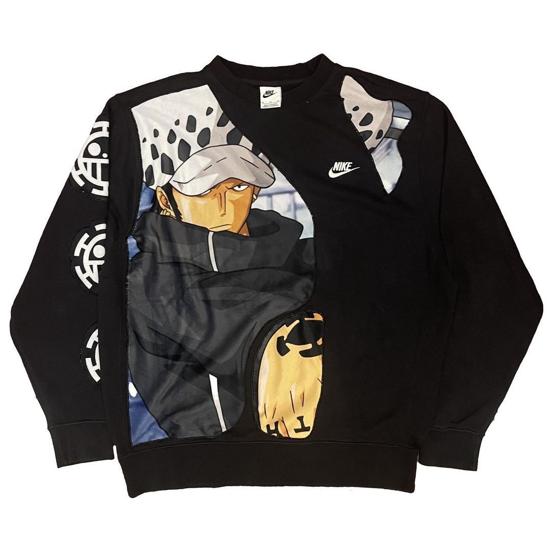 Anime One Piece : Trafalgar D. Water Law x Nike Sweatshirt Size US XL / EU 56 / 4 - 1 Thumbnail