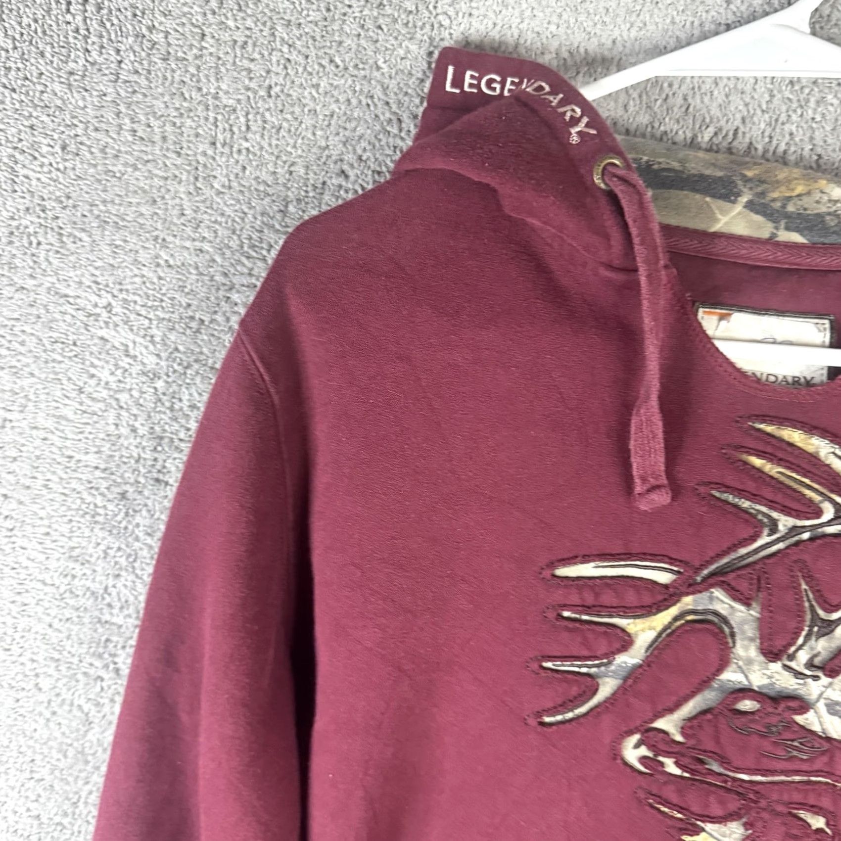 Vintage Legendary Whitetails Hoodie Mens Large Red Camo Antler Fleece Pullover Hunting Size US L / EU 52-54 / 3 - 5 Thumbnail