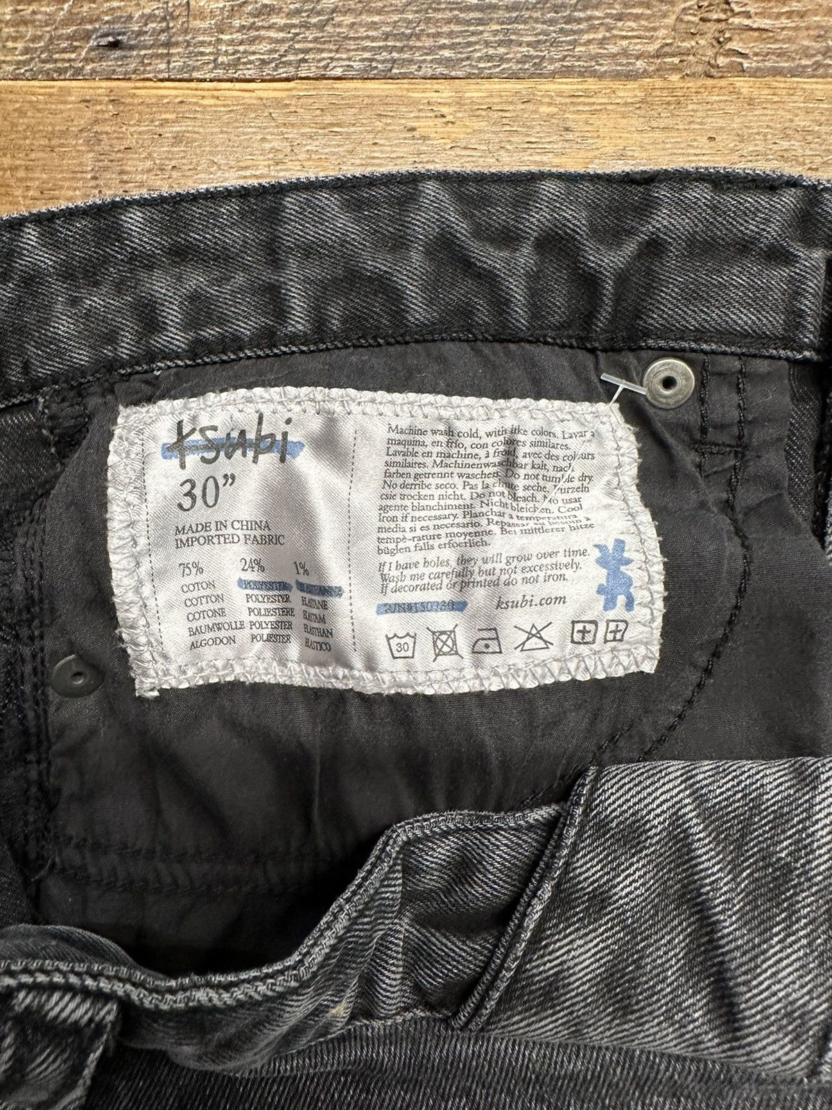Ksubi Ksubi Knee Hole Dark Gray Denim Jeans Size 30 Size US 30 / EU 46 - 6 Thumbnail